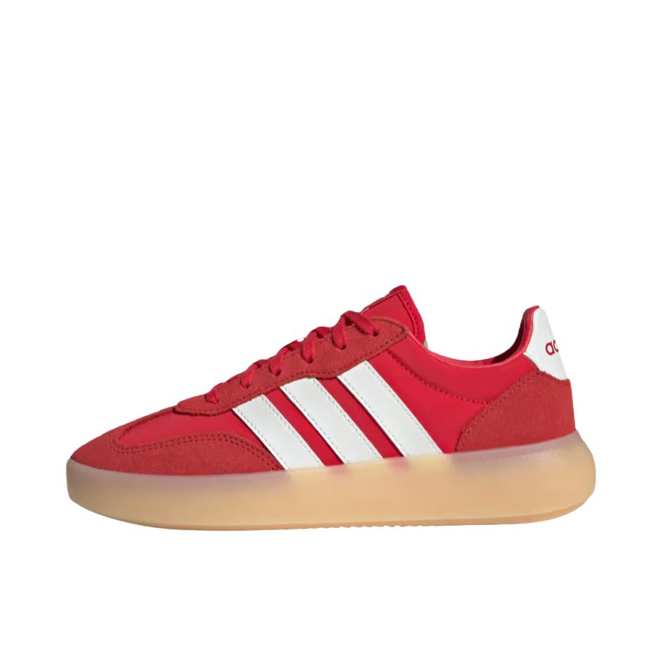 推荐商品：adidas BARREDA DECODE T头鞋 德训鞋 板鞋 百搭复古时尚简约防滑耐磨舒适轻便透气薄底贴合支撑 纯宝石红/米白色/橙色调