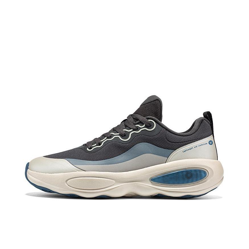 推荐商品：361度 舒芙蕾 运动休闲鞋 透气软底缓震 黑炭灰/浮石色