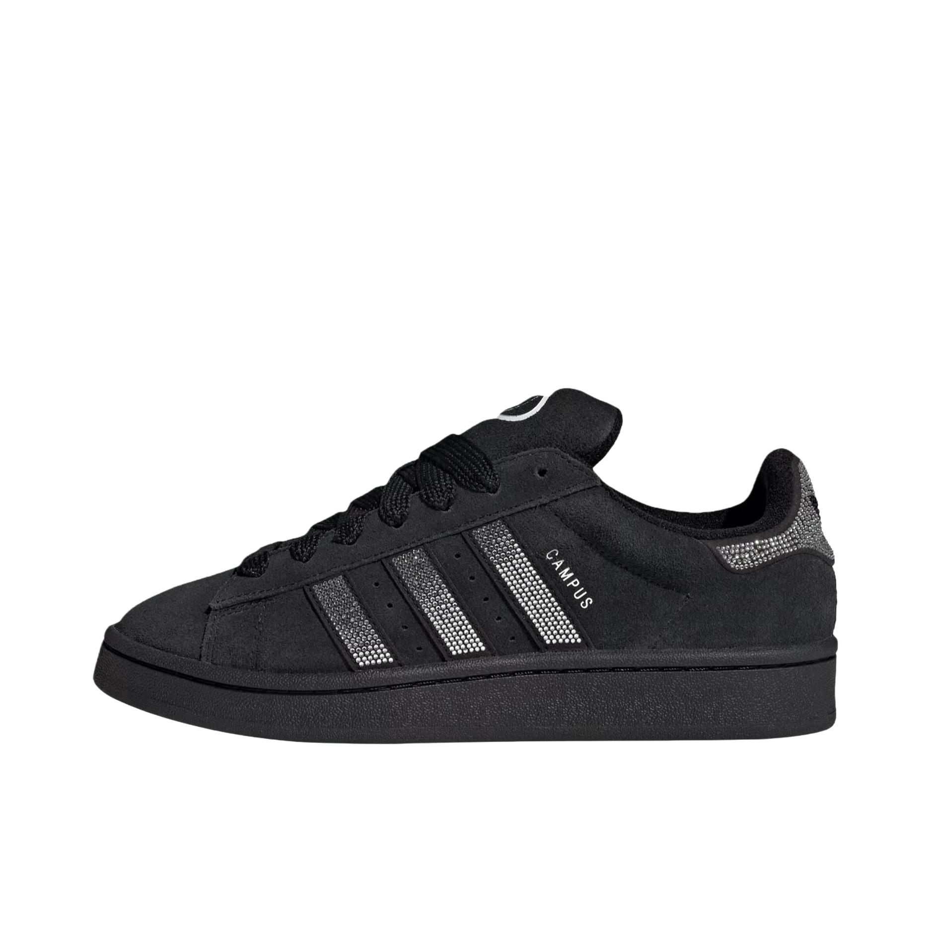 推荐商品：adidas Originals Campus 00s 板鞋 面包鞋 复古缓震透气轻便薄底贴合耐穿圆头包裹性平跟支撑 女款/深黑色 