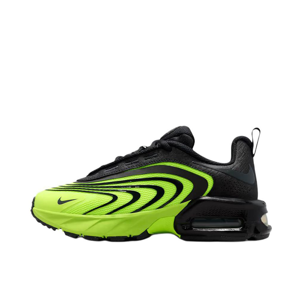 推荐商品：Nike Air Max Fire 运动休闲鞋 舒适回弹缓震防滑耐磨低帮时尚简约百搭贴合圆头 大童/黑色/绿色