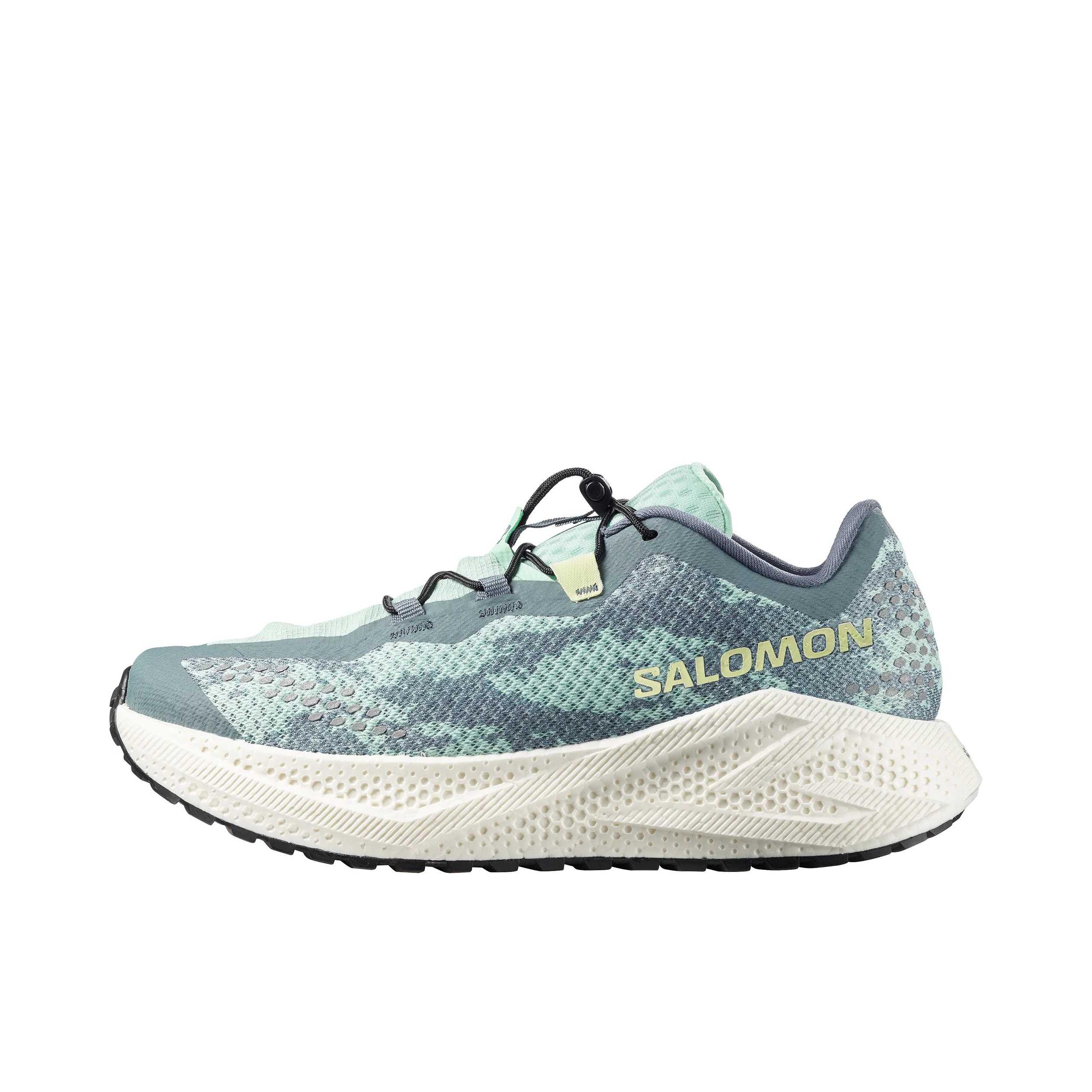 推荐商品：Salomon/萨洛蒙 AERO GLIDE 4 GRVL 跑鞋 运动抽绳舒适圆头减震防滑 暴风雨天气/地衣 