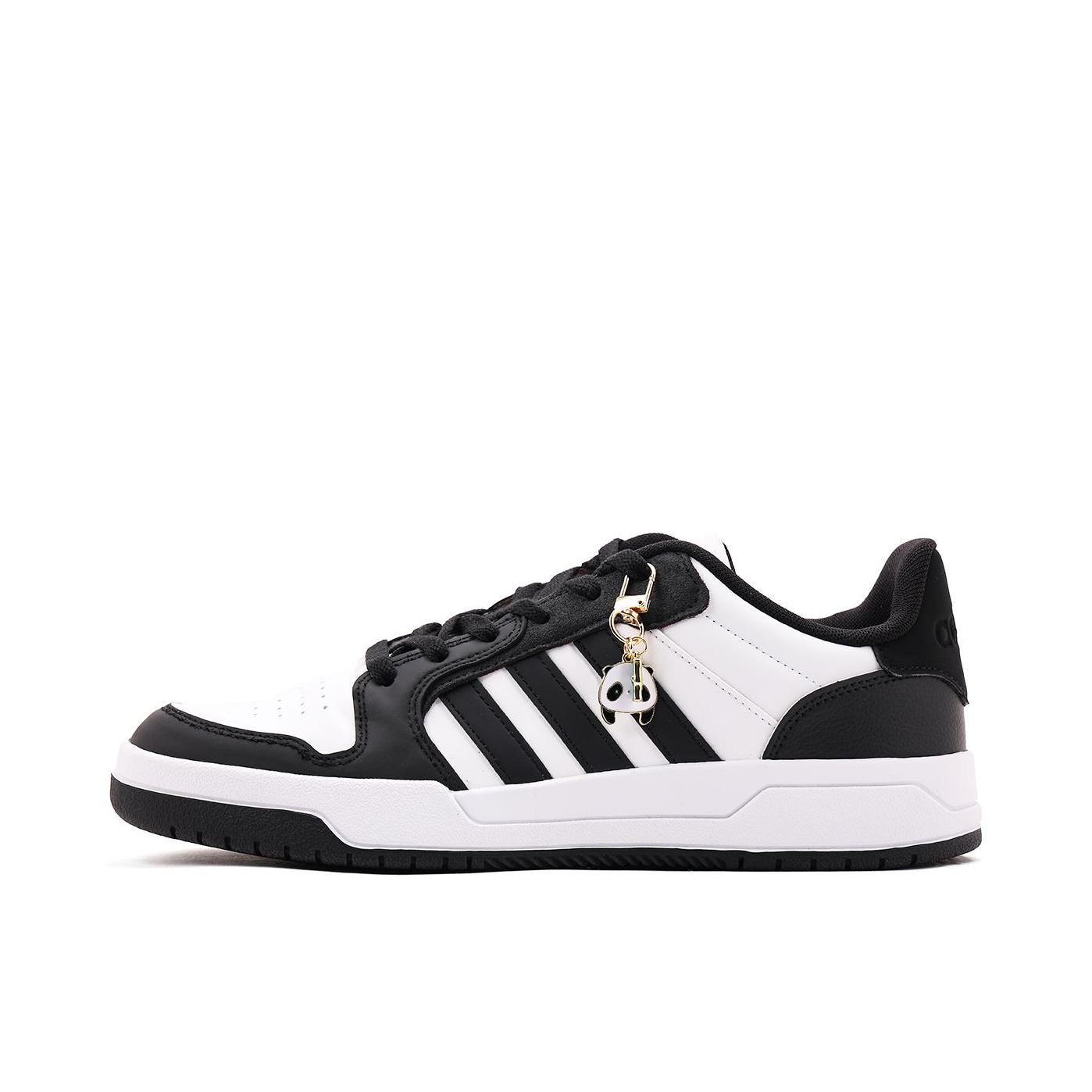 推荐商品：【定制球鞋】adidas neo Entrap 低帮 圆头 系带 防滑耐磨 百搭复古 简约时尚 板鞋 熊猫/黑色/白色