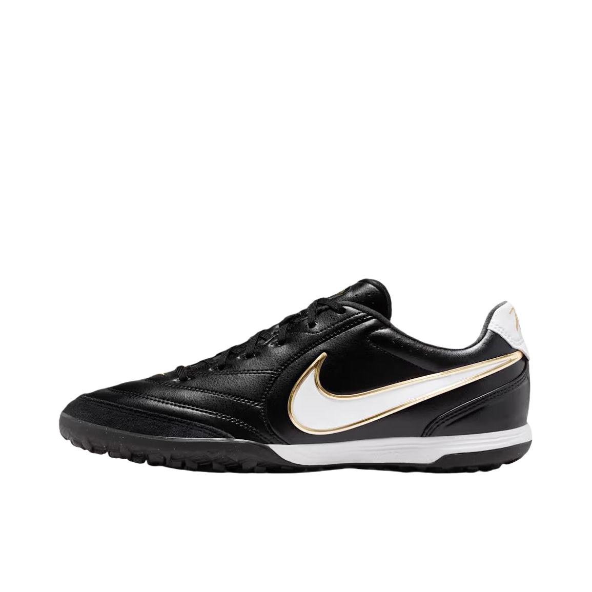 推荐商品：Nike TIEMPO LIGERA Pro TF 足球鞋 碎钉减震人造草地胶质合成革贴合 深黑色