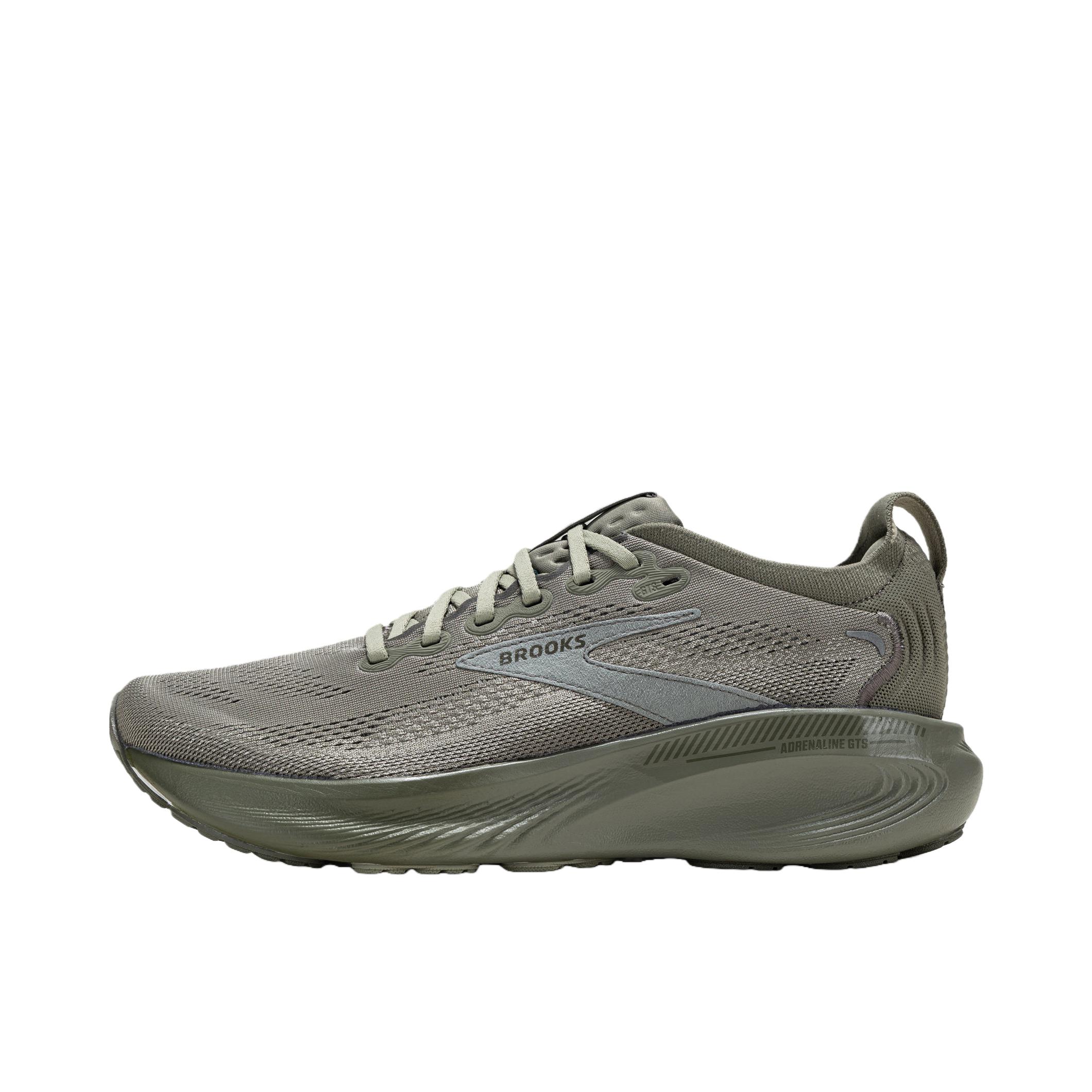 推荐商品：Brooks/布鲁克斯 Adrenaline GTS 追岚25 跑鞋 减震透气 灰色/土黄色/绿色