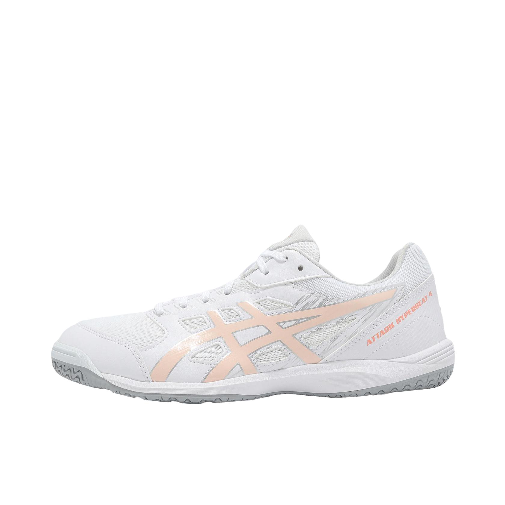 推荐商品：Asics/亚瑟士 Attack Hyperbeat 4 逐鹿 防滑耐磨 减震透气 牛筋底 兵乓球 训练鞋 白色