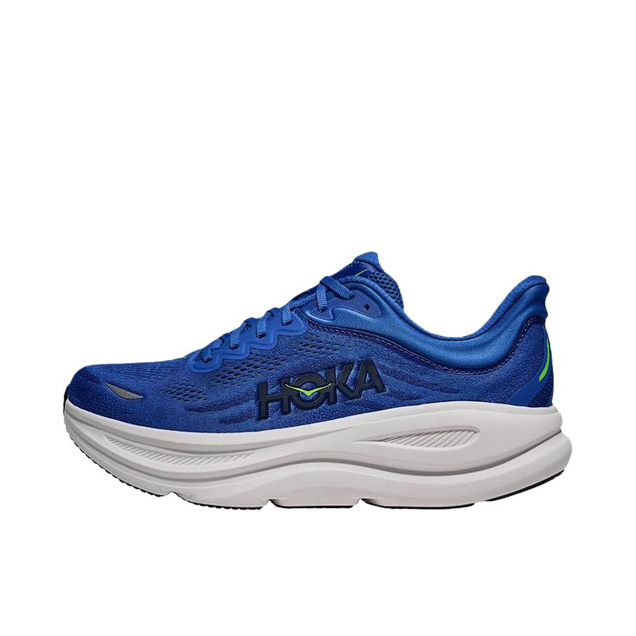 推荐商品：HOKA ONE ONE Bondi 9 越野跑鞋 防滑耐磨缓震透气低帮舒适百搭 深蓝色
