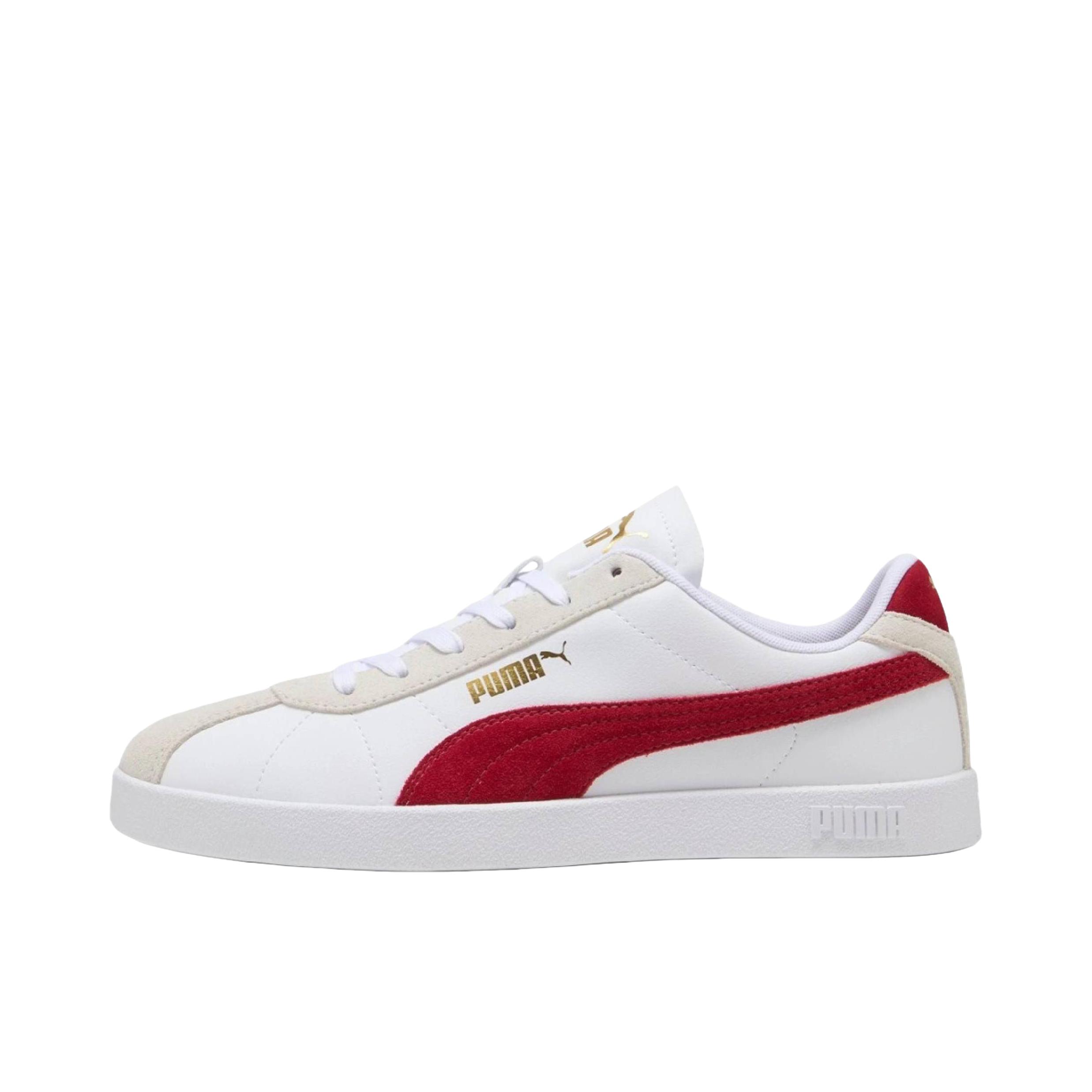 推荐商品：Puma/彪马 CLUB II SD T头鞋 板鞋 拼接低帮休闲复古 白色