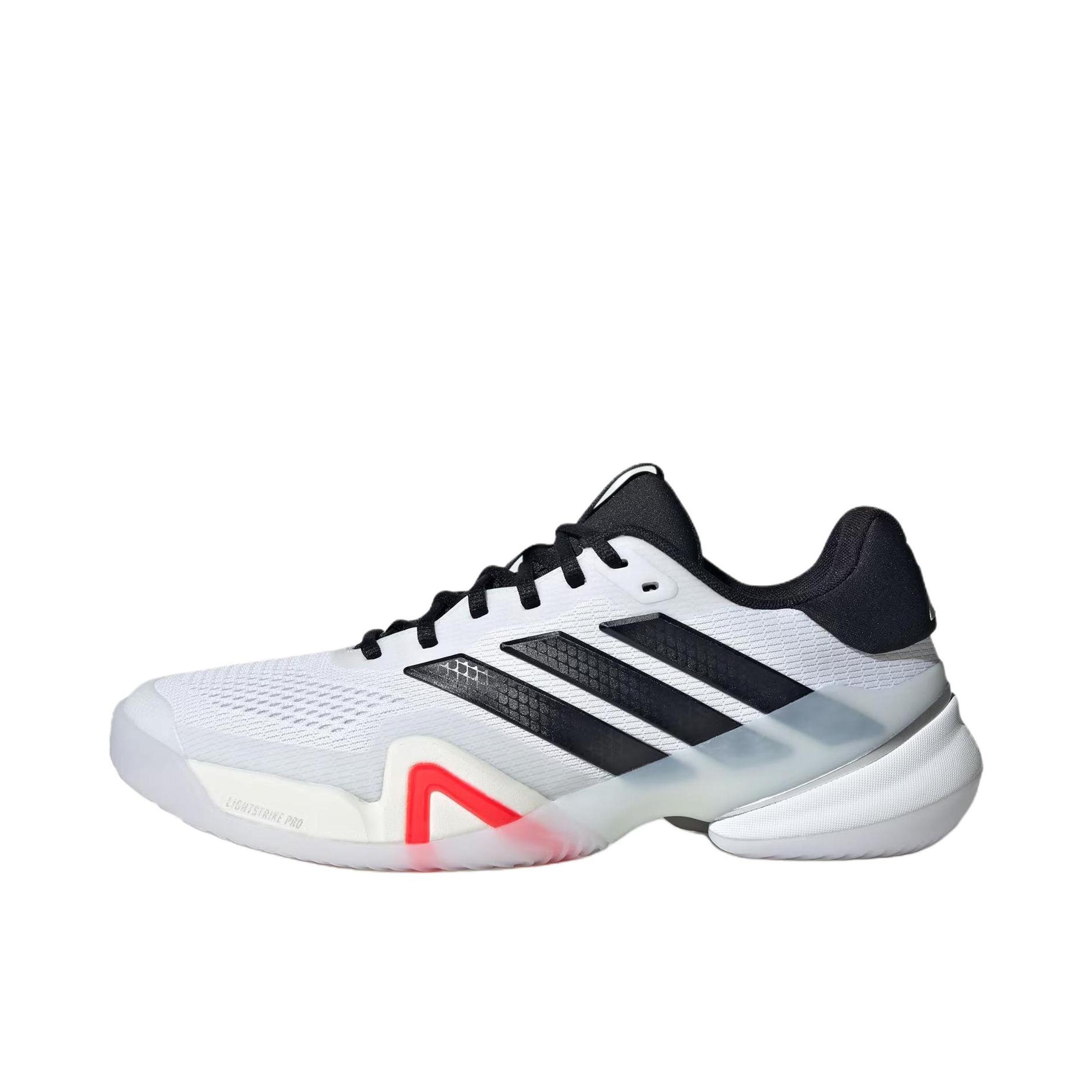 推荐商品：adidas BARRICADE 14 网球鞋 厚底舒适百搭休闲贴合 白色/黑色/亮红色