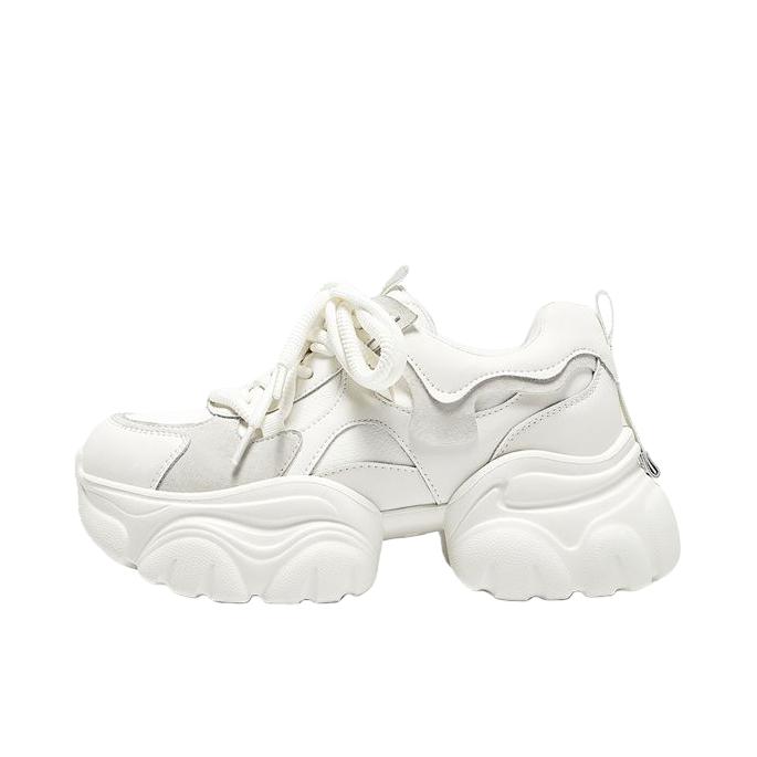 推荐商品：Lee Cooper 老爹鞋 厚底百搭真皮增高 LCQBCA2261045 女款/米色