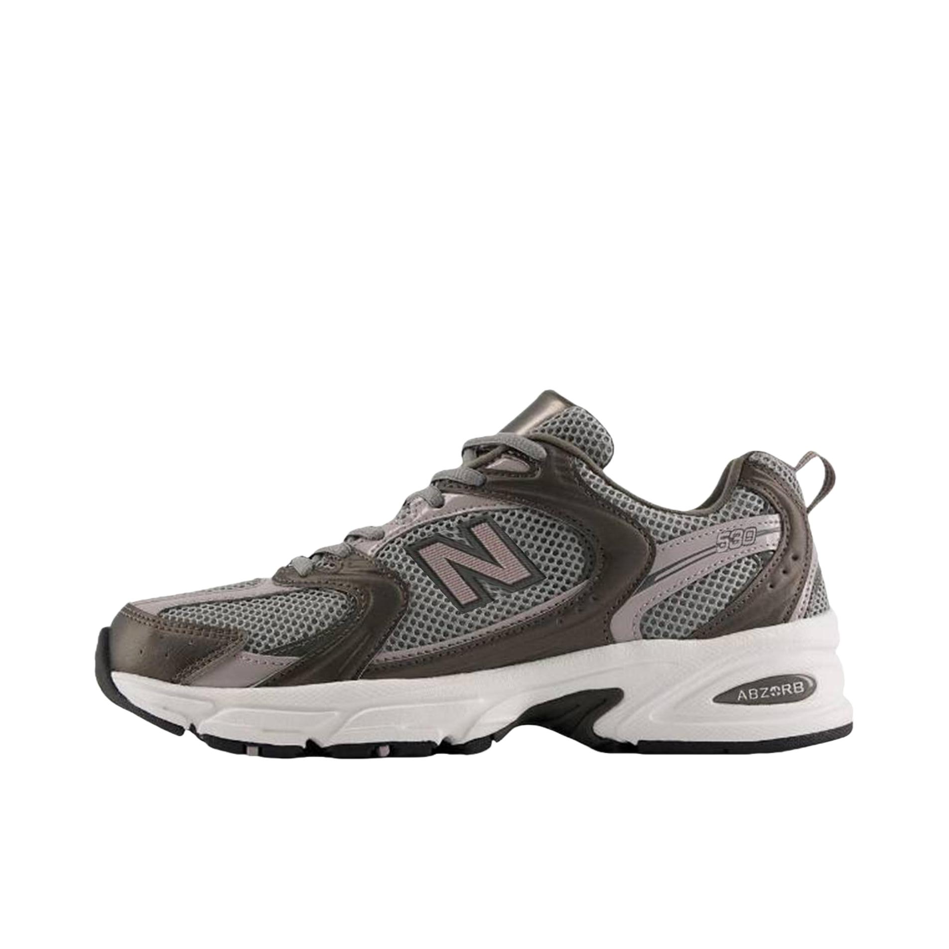 推荐商品：New Balance MR530 跑鞋 圆头经典拼接复古缓震防滑耐磨网面透气支撑 D宽/灰色/深棕色