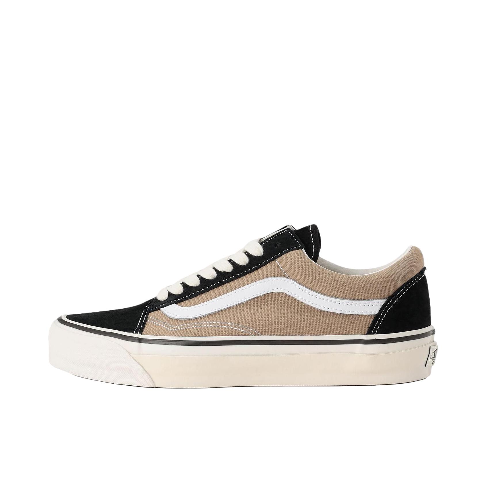 推荐商品：Vans/范斯 Premium Old Skool 板鞋 复古百搭时尚潮流防滑耐磨舒适低帮贴合 棕色/黑色
