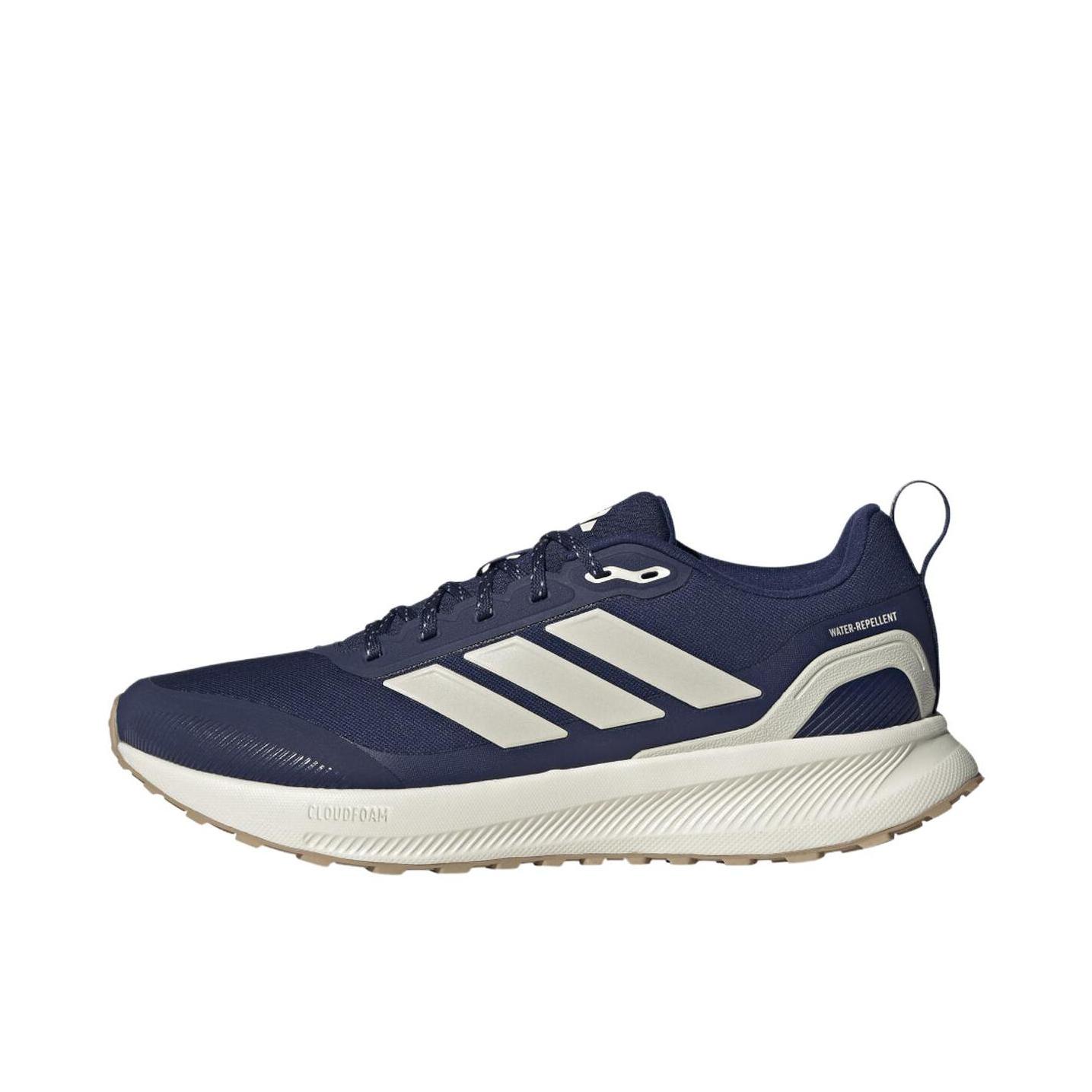 推荐商品：adidas RUNFALCON 5 跑鞋 轻便缓震回弹网面透气防滑耐磨支撑贴合 湖蓝色