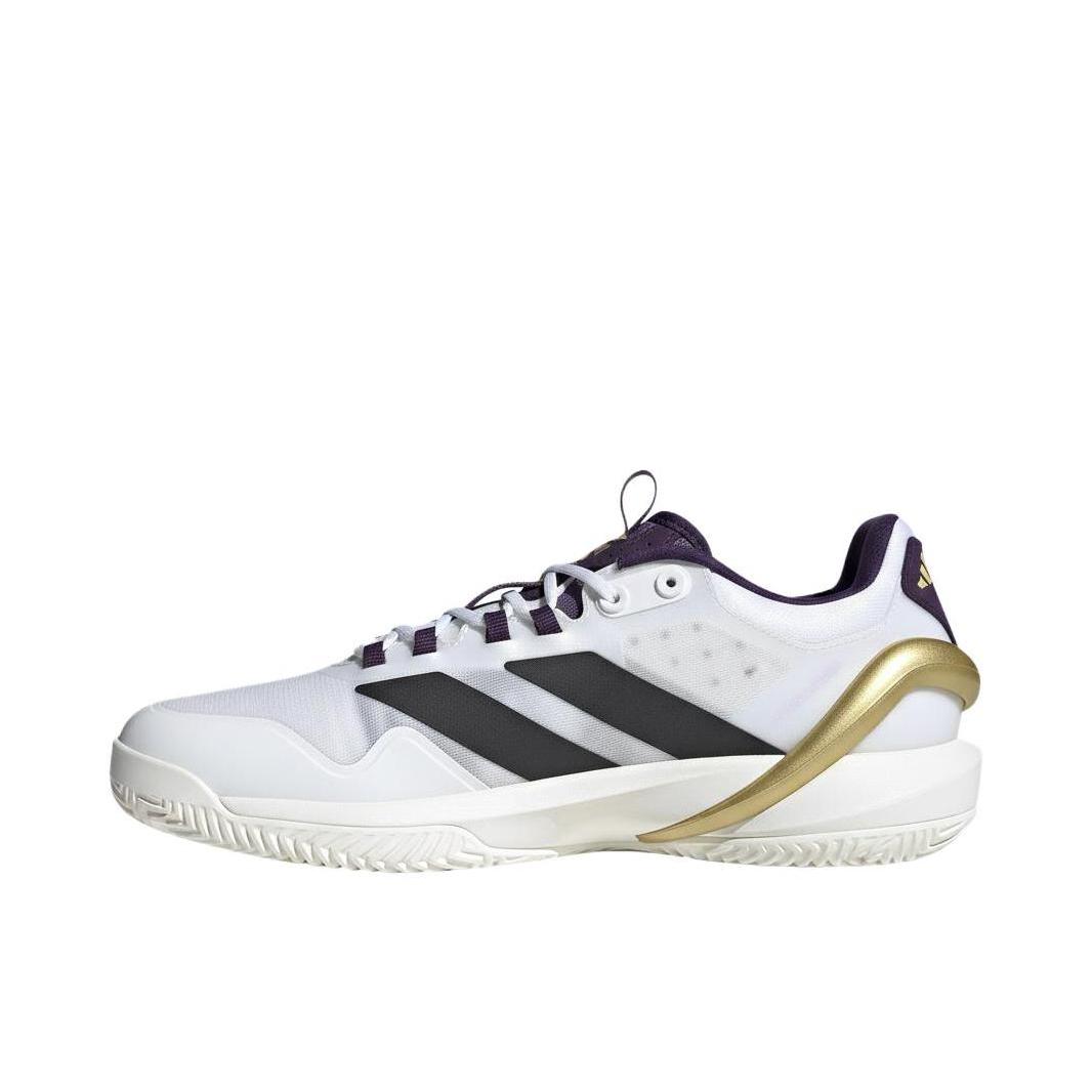 推荐商品：adidas adizero Cybersonic 2 缓震 网球鞋 白色/黑色/金色