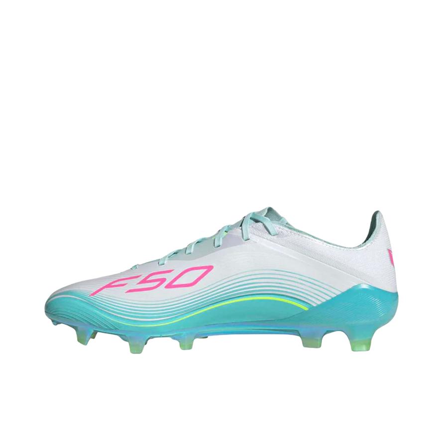 推荐商品：adidas F50 Elite FG 足球鞋 顶级胶质长钉天然硬草地耐用支撑 青色