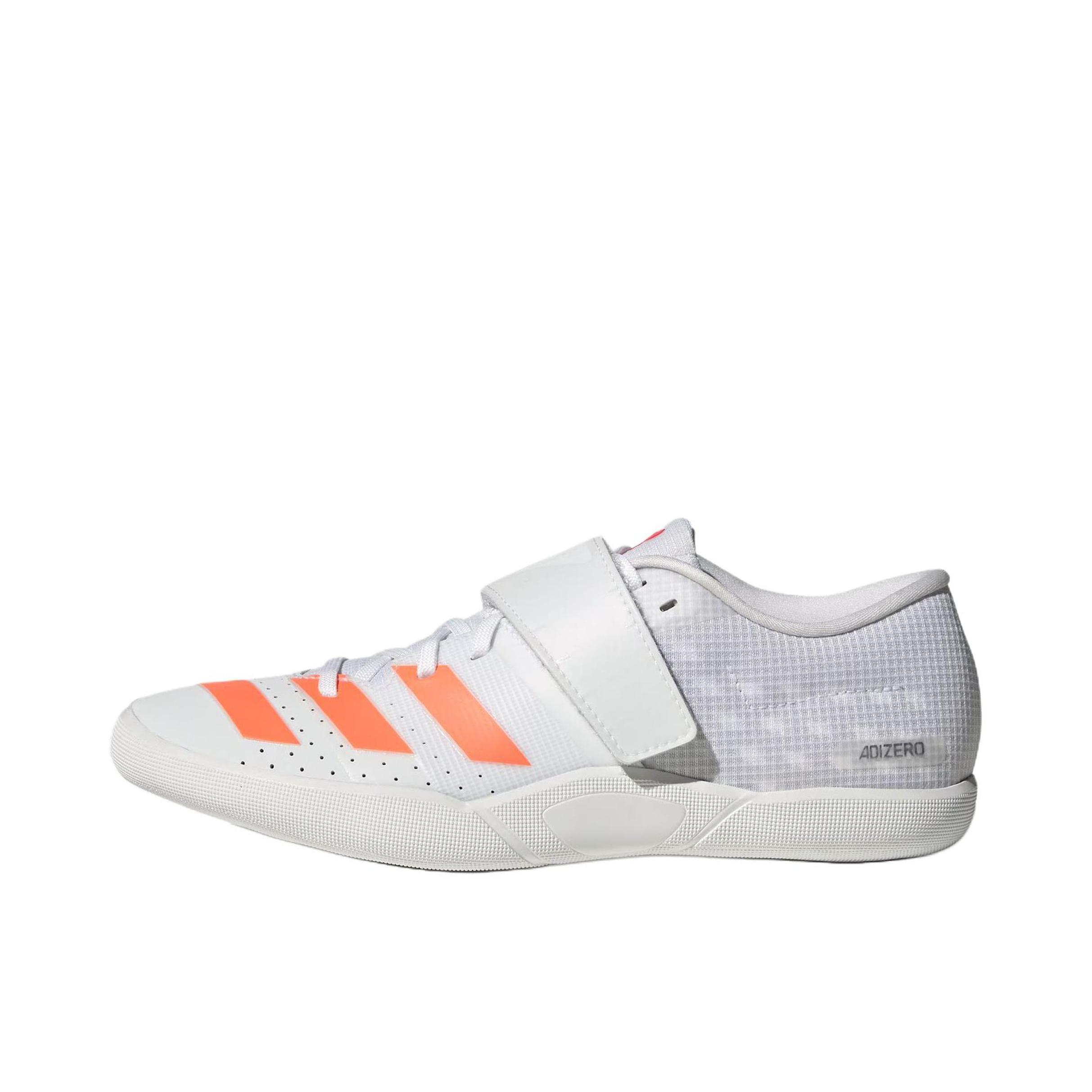 推荐商品：adidas AdiZero Discus/Hammer 跑鞋 防滑耐磨魔术贴 橙色/白色