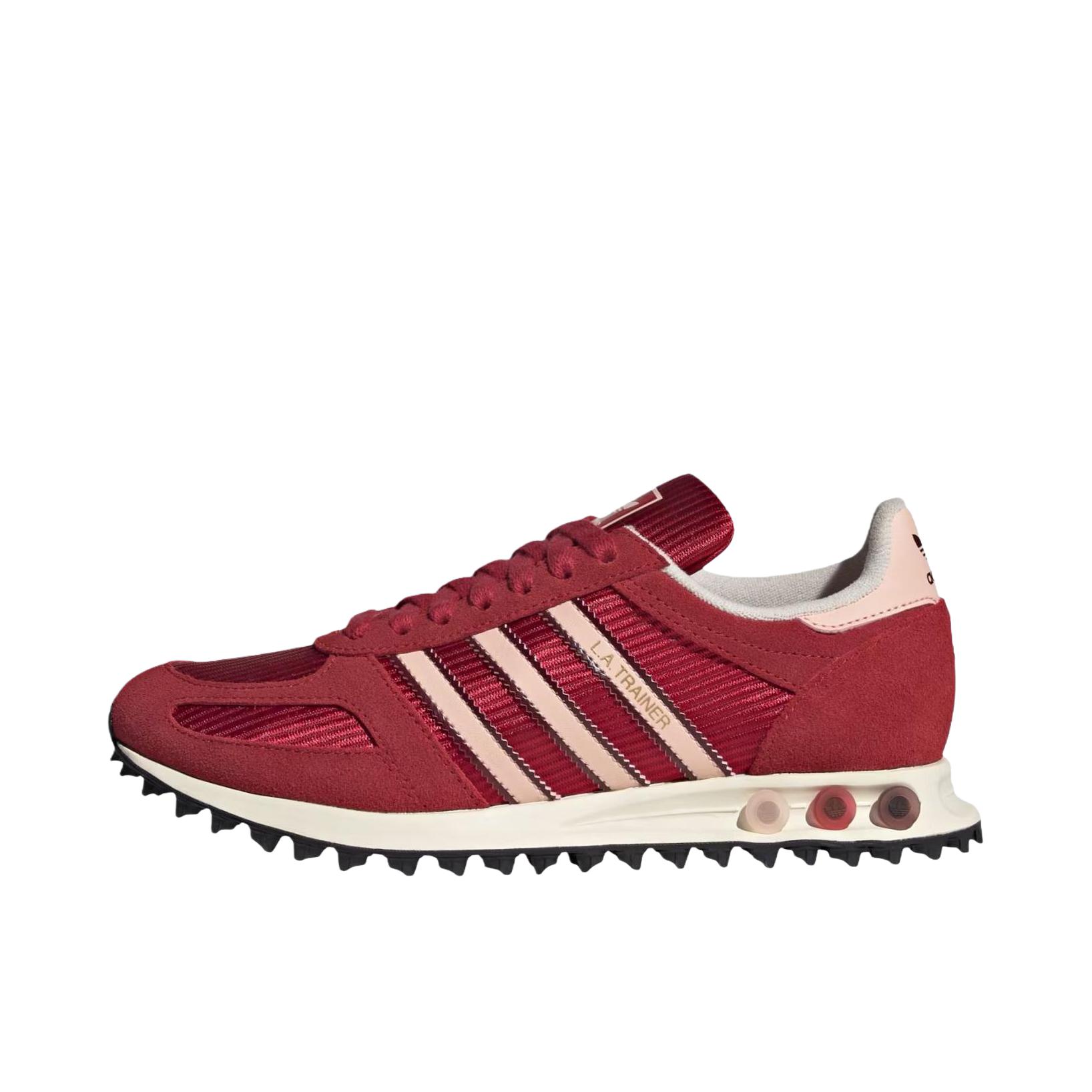 推荐商品：adidas Originals LA Trainer 简约百搭 防滑耐磨 舒适低帮 厚底 运动休闲鞋 红色 