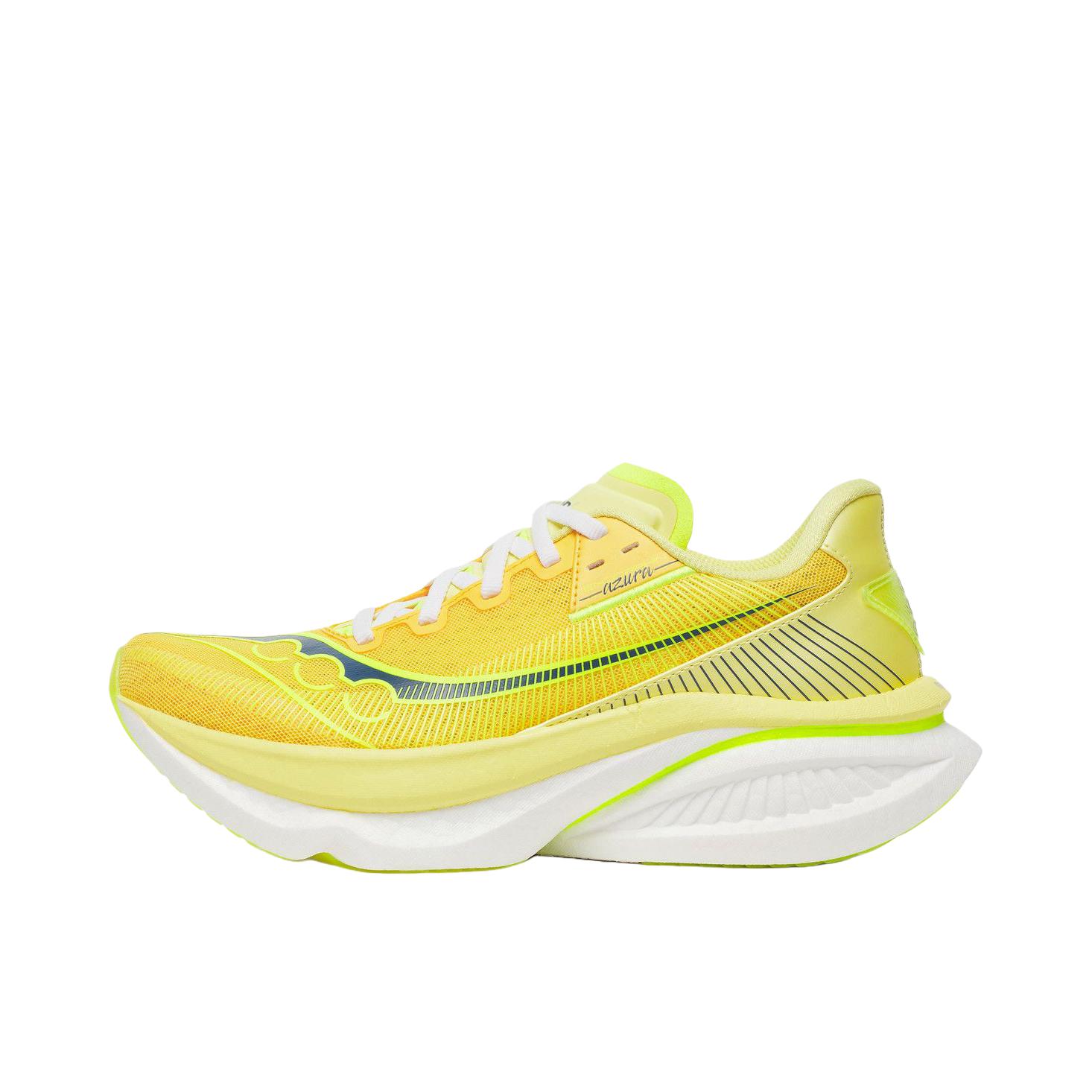 推荐商品：Saucony/索康尼 Endorphin Azura 跑鞋 柔软休闲轻便舒适回弹贴合训练 黄色 