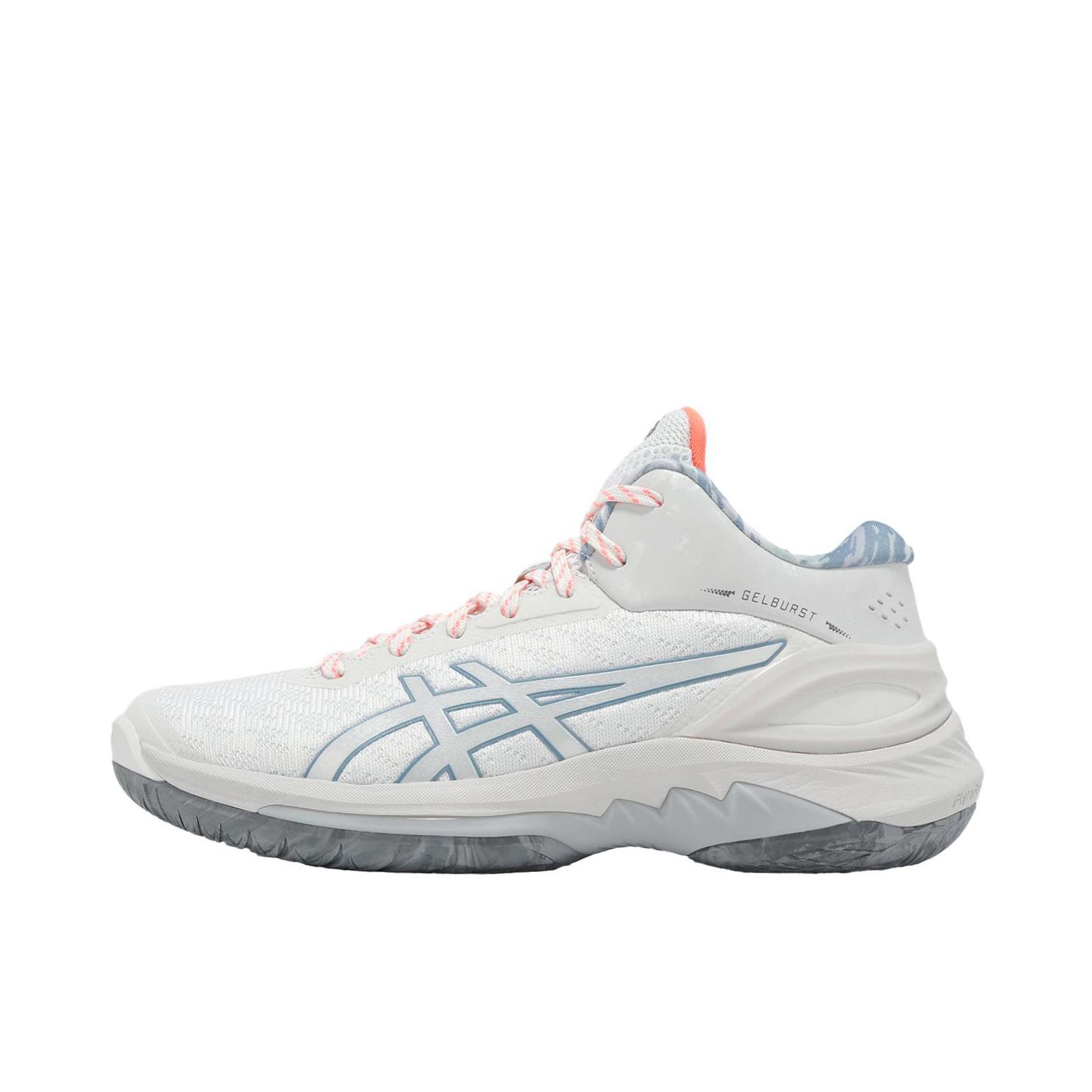 推荐商品：Asics/亚瑟士 Gel-Burst 28 减震耐磨 轻便透气 稳定支撑 包裹性 橡胶圆头 篮球鞋 白色/蓝色