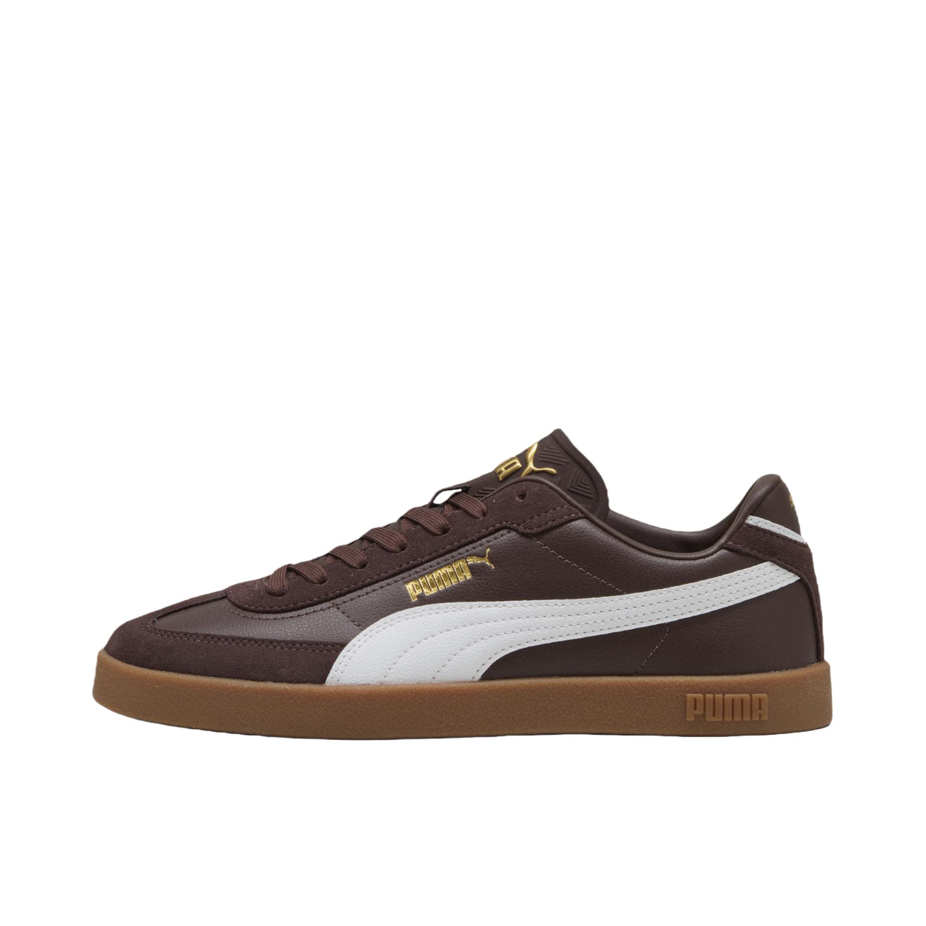 推荐商品：Puma/彪马 Club II Era T头鞋 德训鞋 板鞋 薄底防滑耐磨轻便低帮系带复古百搭支撑圆头贴合 棕色/白色