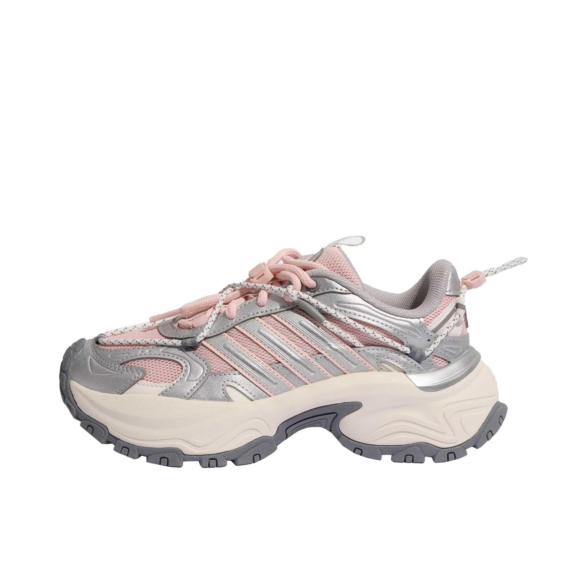 推荐商品：adidas SHADOW FEVER OD 老爹鞋 复古百搭防滑回弹 白色/金属银/沙棕粉