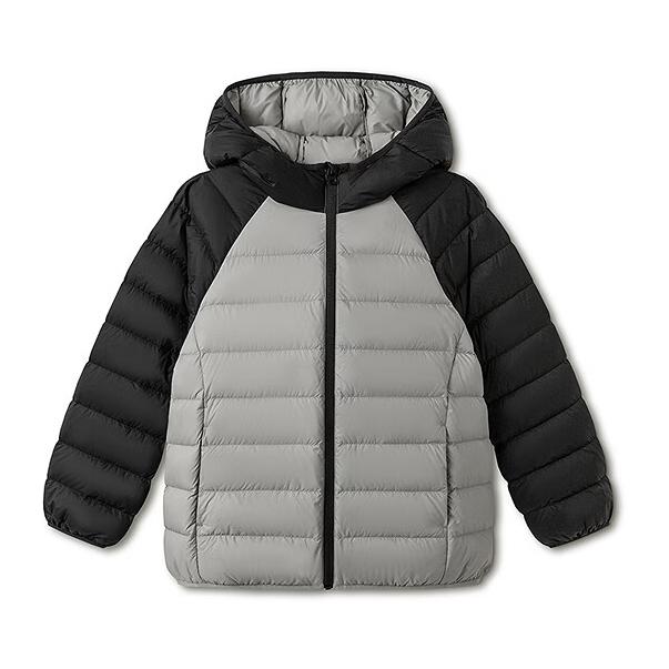 推荐商品：balabala/巴拉巴拉童装 轻薄白鸭绒三防长袖羽绒服 中大童 208426107201 灰黑