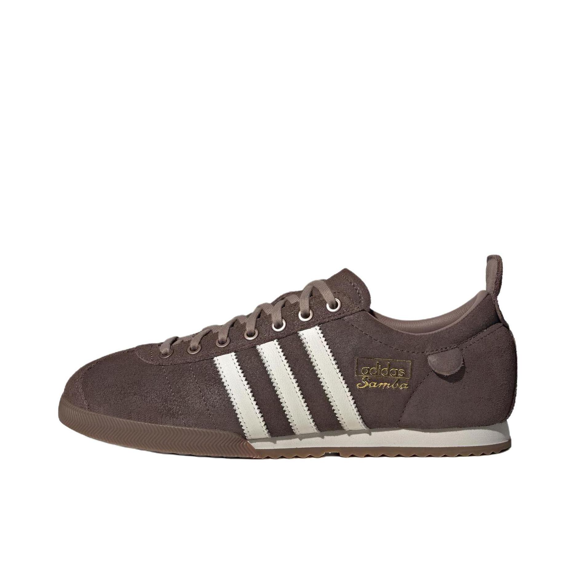 推荐商品：adidas Originals Samba 62 运动休闲鞋 复古百搭防滑耐磨舒适轻便贴合 棕色/汉玉白/树脂黄