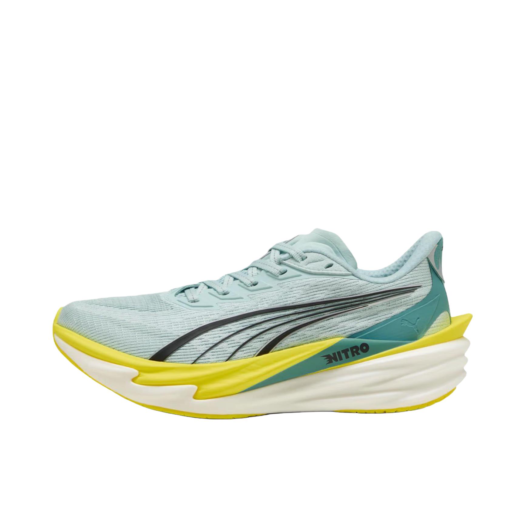推荐商品：Puma/彪马 Deviate Nitro 4 彪破4 跑鞋 舒适缓震防滑贴合回弹长距离氮气科技日常跑轻便竞速 薄荷绿 