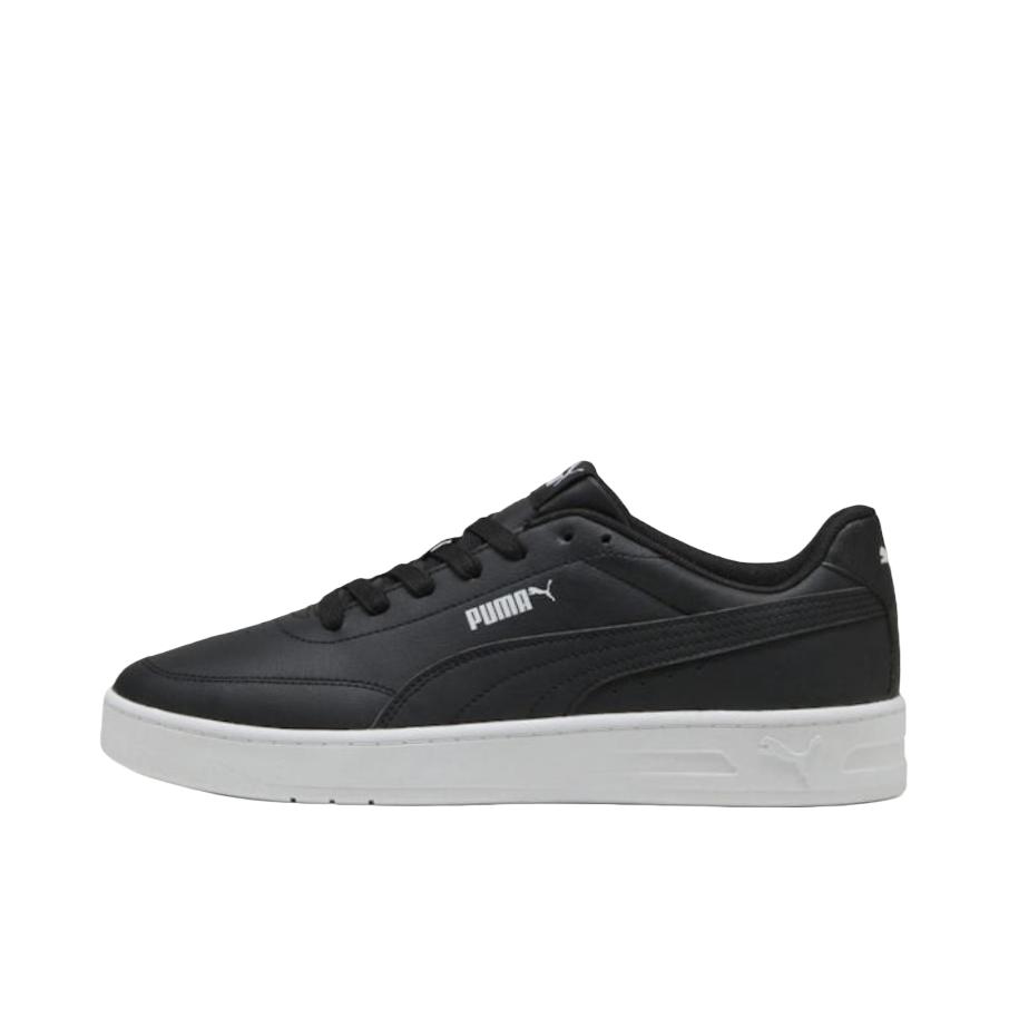 推荐商品：Puma/彪马 Court Classic Clean 板鞋 复古平跟系带圆头 墨黑色/白色