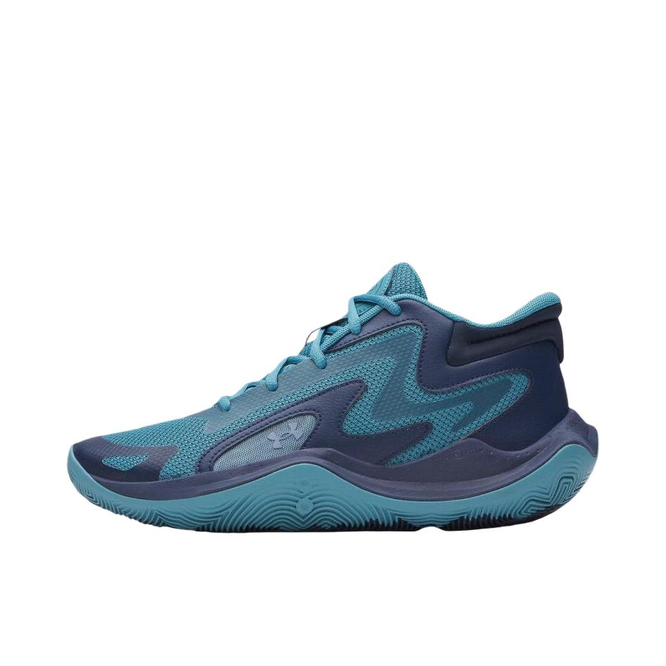 推荐商品：Under Armour/安德玛 Jet '25 篮球鞋 个性圆头系带厚底 蓝色