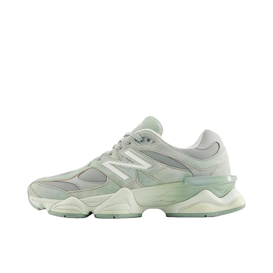 推荐商品：New Balance 9060 跑鞋 绒面革舒适减震网面透气防滑耐磨拼接复古增高圆头贴合耐穿 B宽/绿色