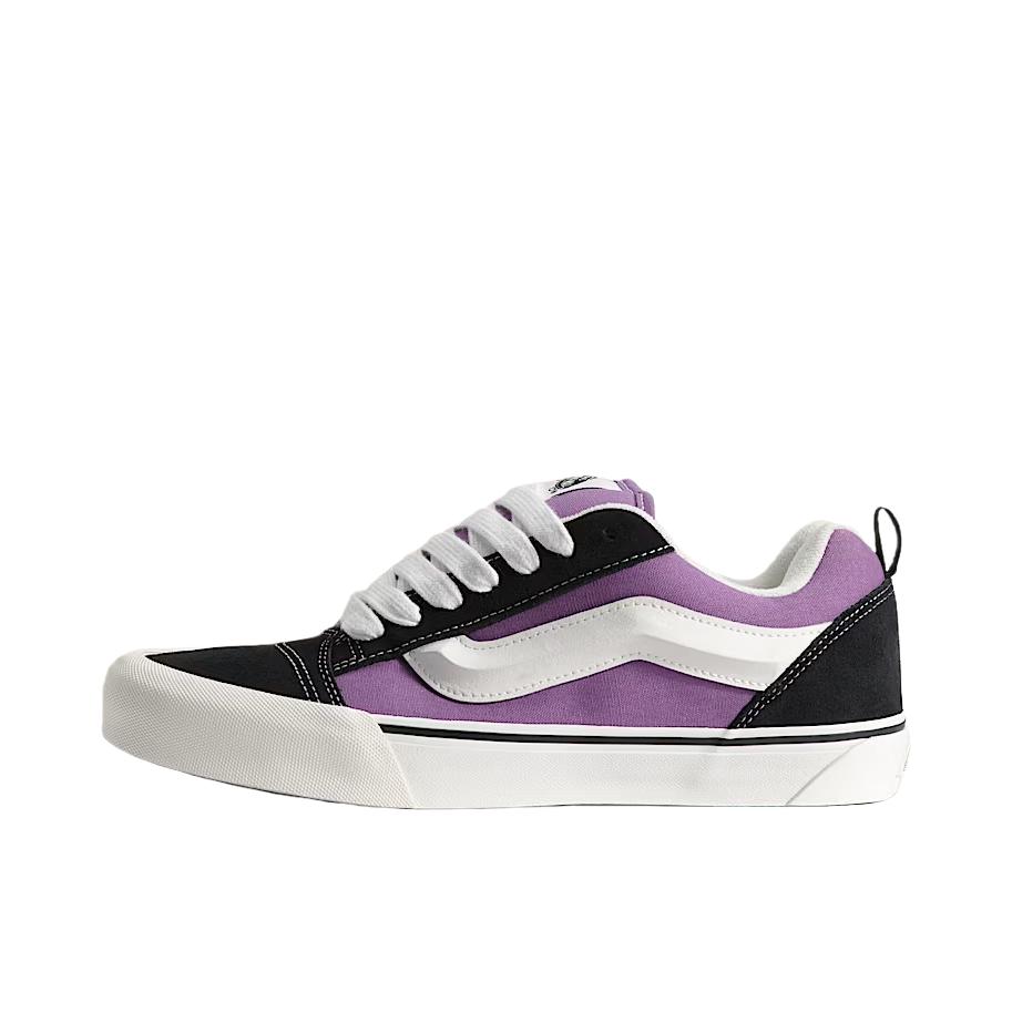 推荐商品：Vans/范斯 Knu-Skool 板鞋 面包鞋 滑板鞋 复古美式时尚防水支撑贴合圆头 紫色/深黑色