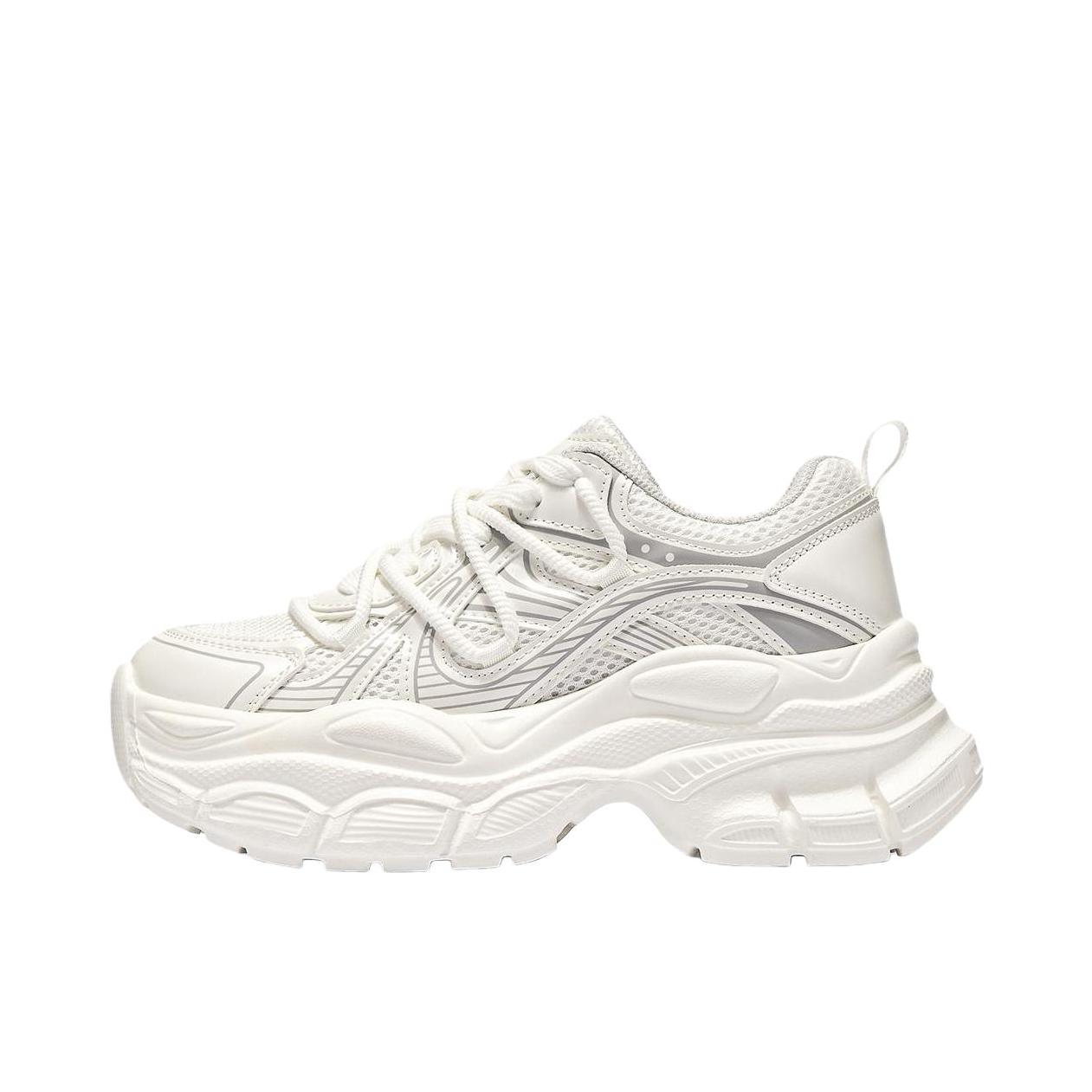 推荐商品：AGSDON 老爹鞋 复古运动休闲厚底 W261240 女款/米色