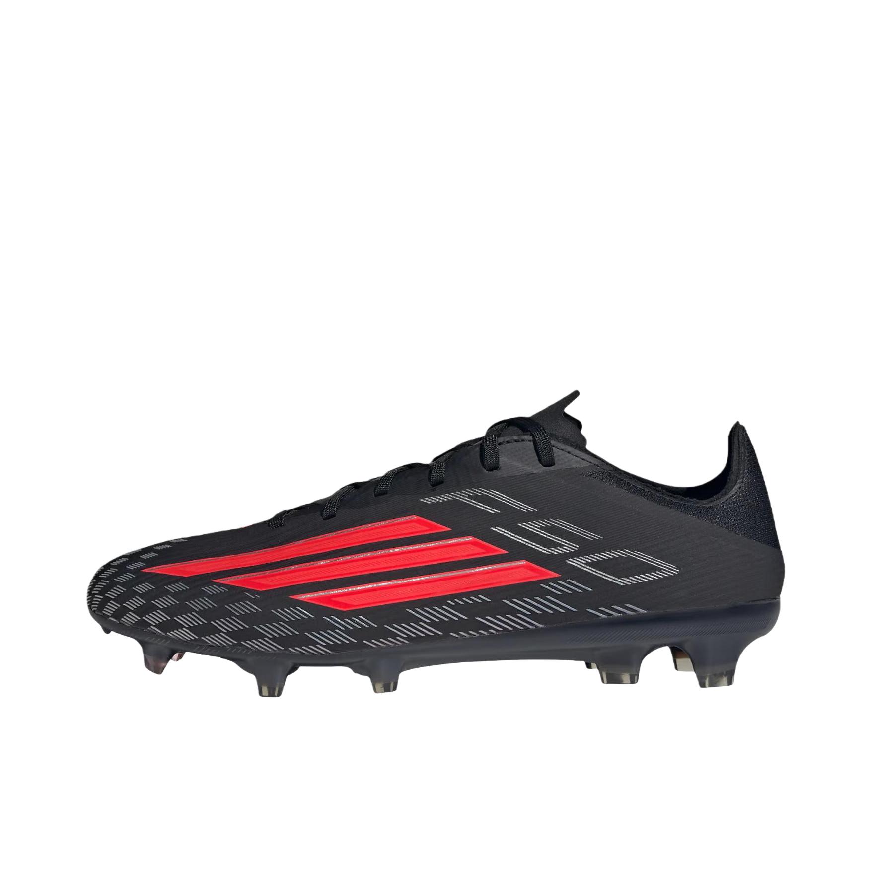 推荐商品：adidas F50 Pro FG 次顶级 胶质长钉 硬天然草场 防滑耐磨 足球鞋 深黑色