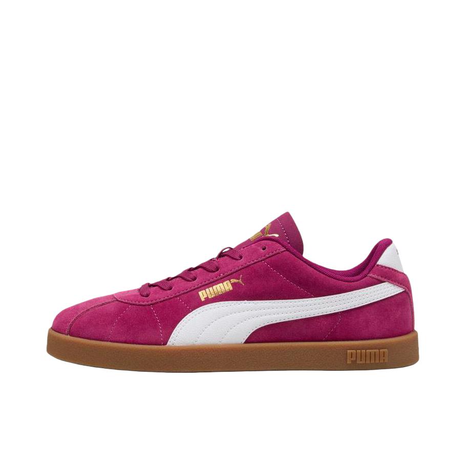推荐商品：Puma/彪马 CLUB II SD T头鞋 板鞋 拼接低帮休闲复古 紫色/红色/白色