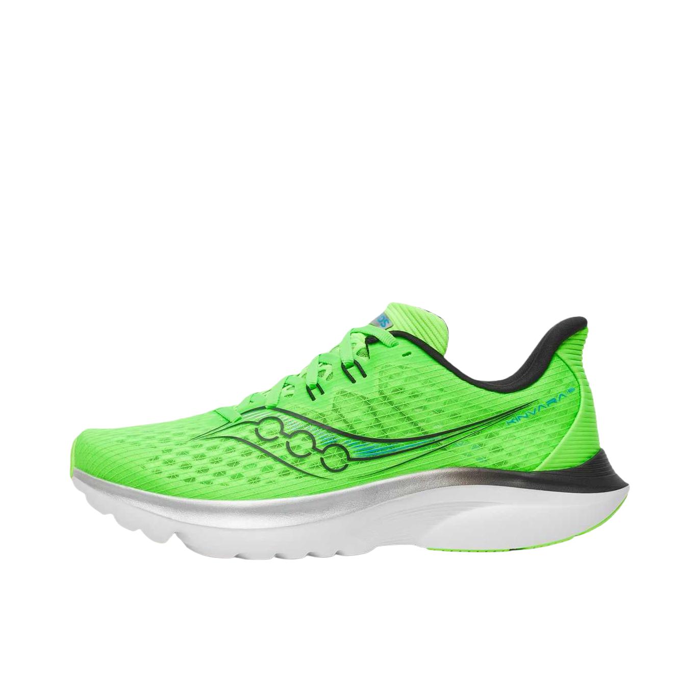推荐商品：Saucony/索康尼 KINVARA 16 菁华 体测鞋 跑鞋 轻便透气回弹防滑耐磨训练体测支撑短跑美观竞速轻量缓震 史莱姆色/黑色