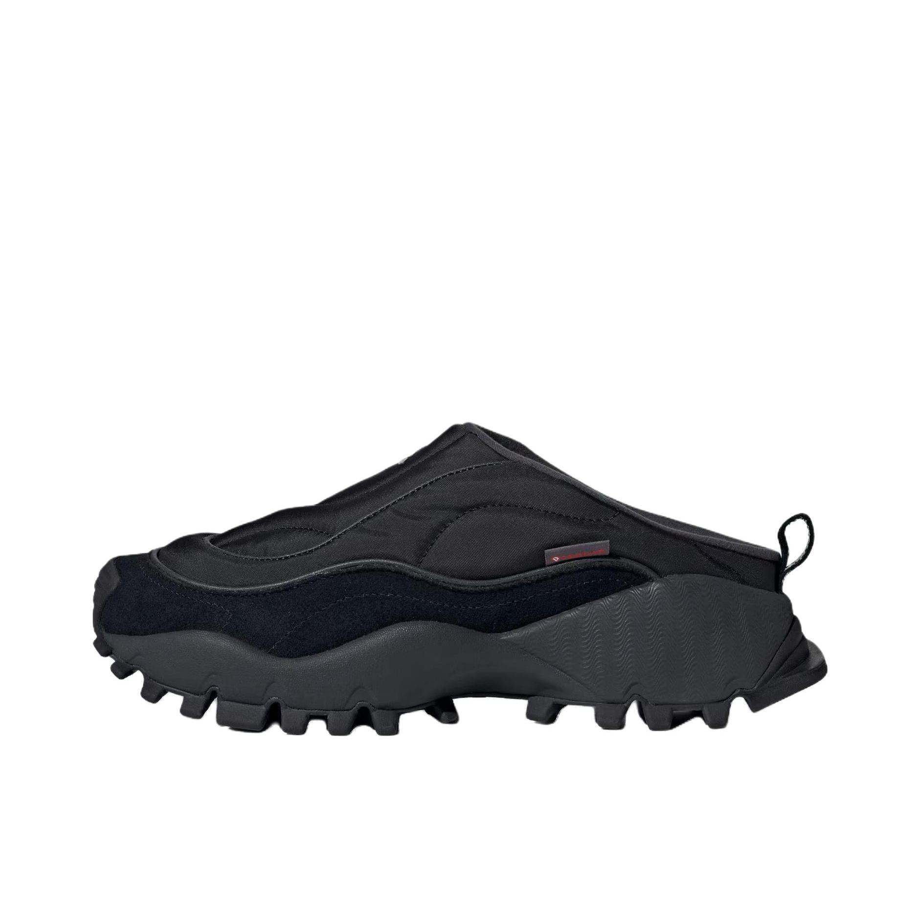 推荐商品：adidas Seeulater Mule 运动休闲鞋 舒适轻便防滑耐磨低帮圆头厚底时尚百搭户外风 黑色/碳黑色/亮金属铁灰
