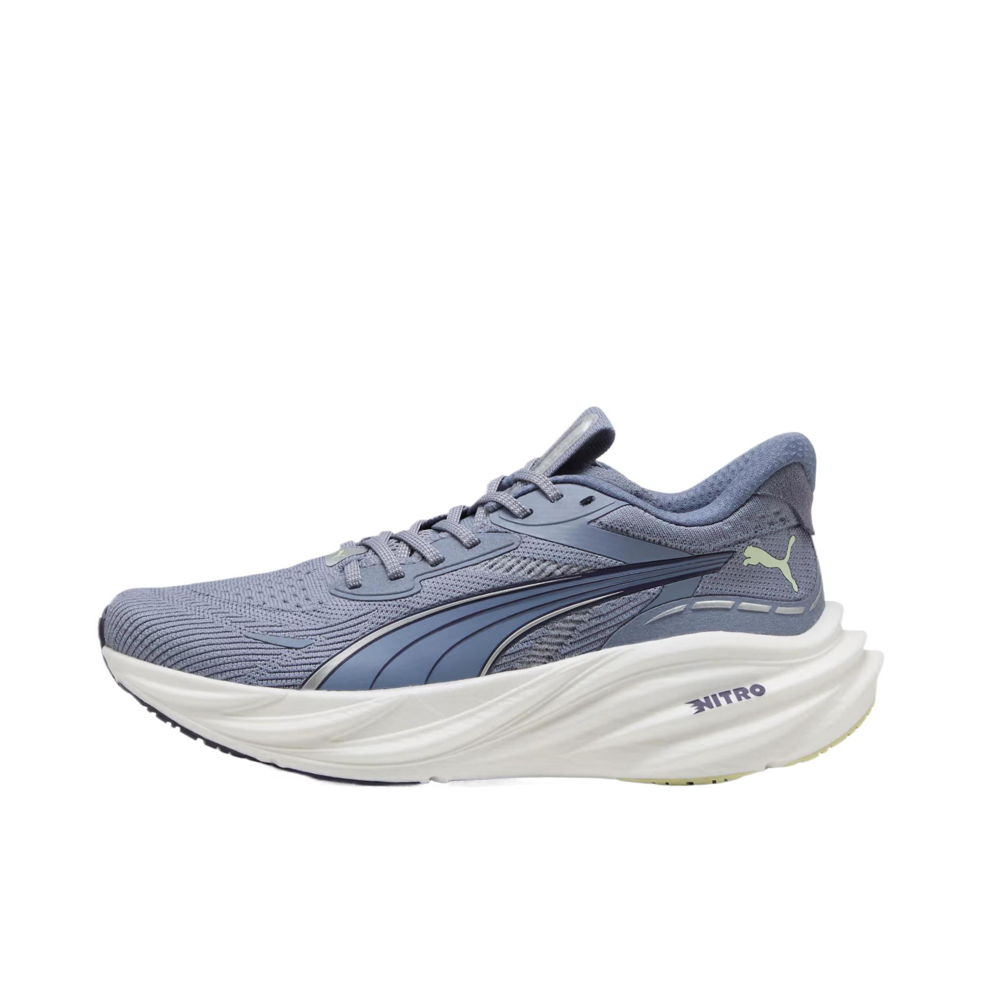 推荐商品：Puma/彪马 Magnify Nitro 3 跑鞋 跑步鞋柔软减震透气 灰色/天蓝色/深紫罗兰色/亮银色