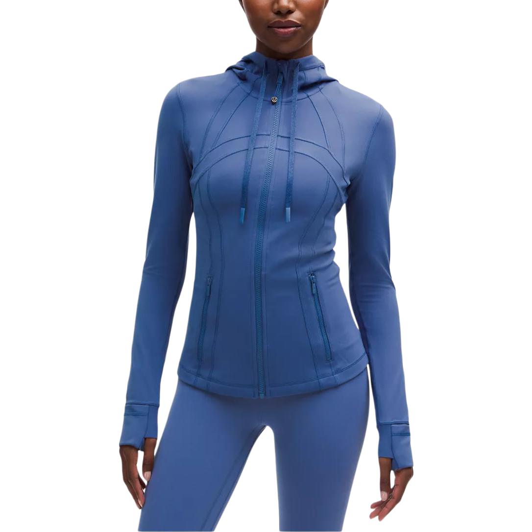 推荐商品：LULULEMON/露露乐檬 修身拉链保暖长袖瑜伽服 女装 LW3HJJS 杰出蓝