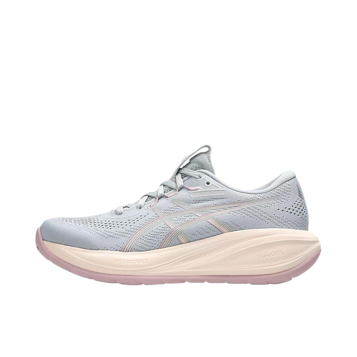 推荐商品：Asics/亚瑟士 GEL-CUMULUS 28 跑鞋 舒适缓震透气耐磨轻便训练马拉松回弹抓地耐穿贴合减震支撑 灰色/粉色