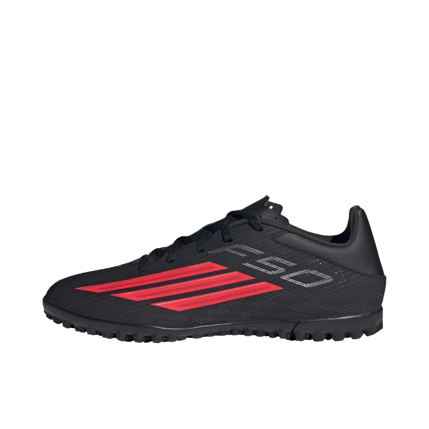 推荐商品：adidas F50 CLUB TF 入门 胶质碎钉 人造草地室外硬地 防滑耐磨 足球鞋 黑色/红色