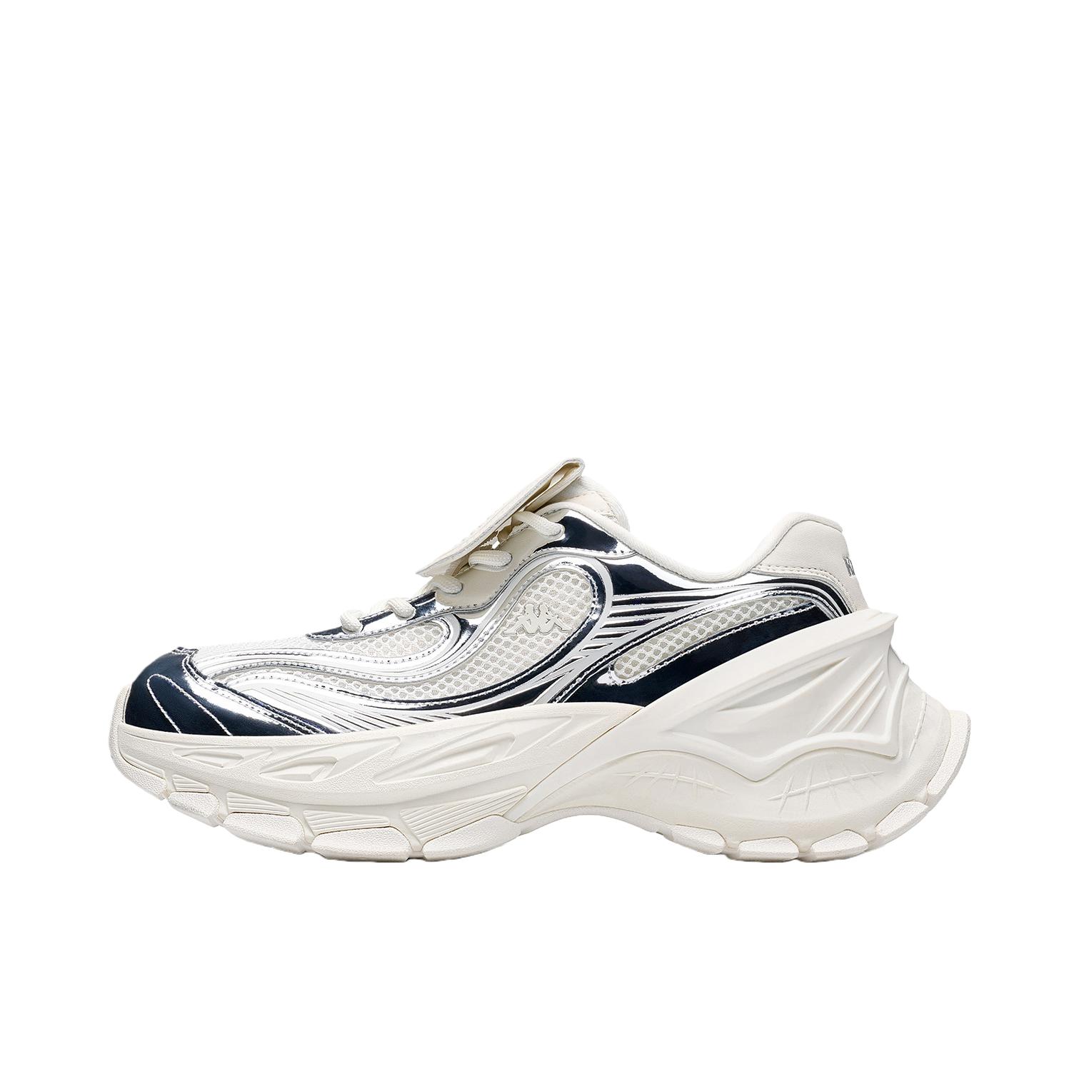 推荐商品：Kappa 老爹鞋 厚底增高防滑耐磨 K0G25MC12CE 女款/经典白/银色