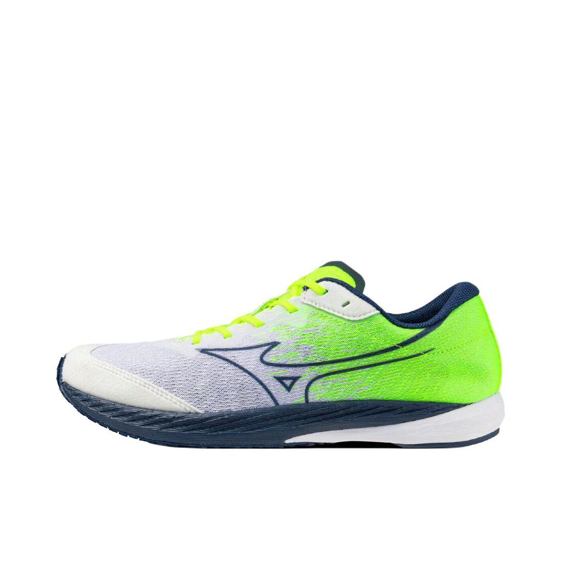 推荐商品：Mizuno/美津浓 Wave Duel 4 柔软 简约 百搭 织物 跑鞋 2E宽/黄色/蓝色/白色