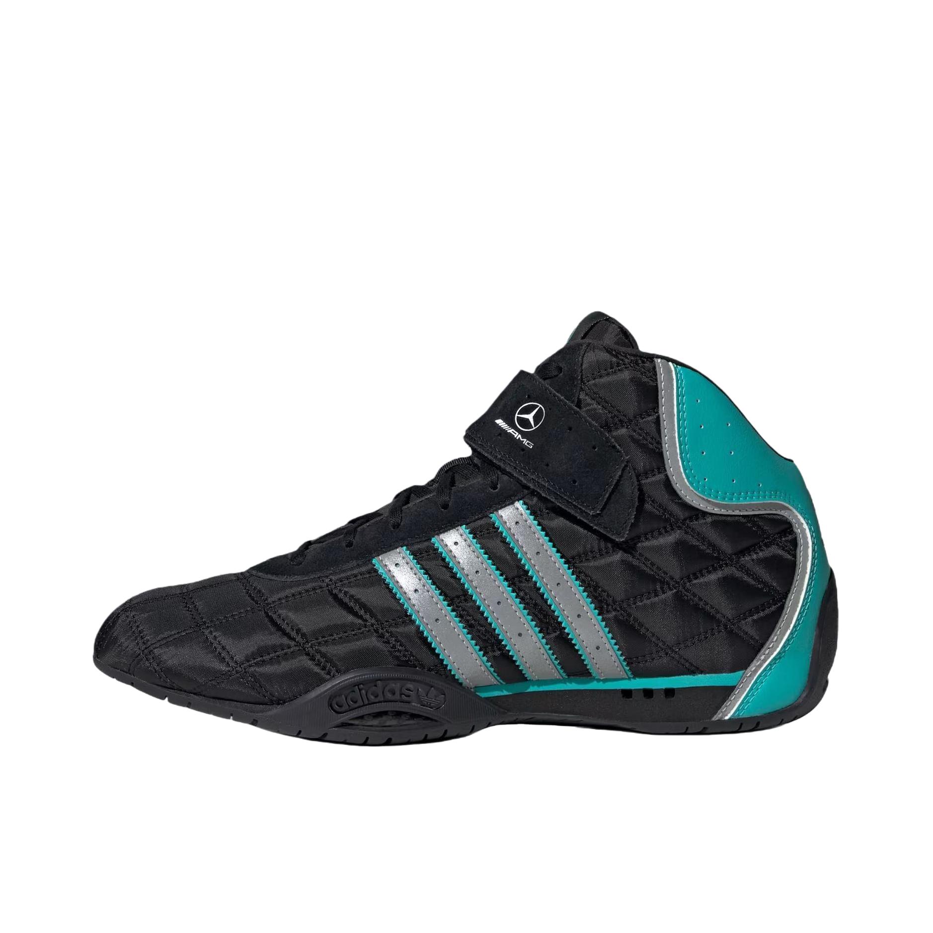推荐商品：adidas Originals ADIRACER 薄底 防滑耐磨 舒适减震 赛车鞋 黑色/绿色