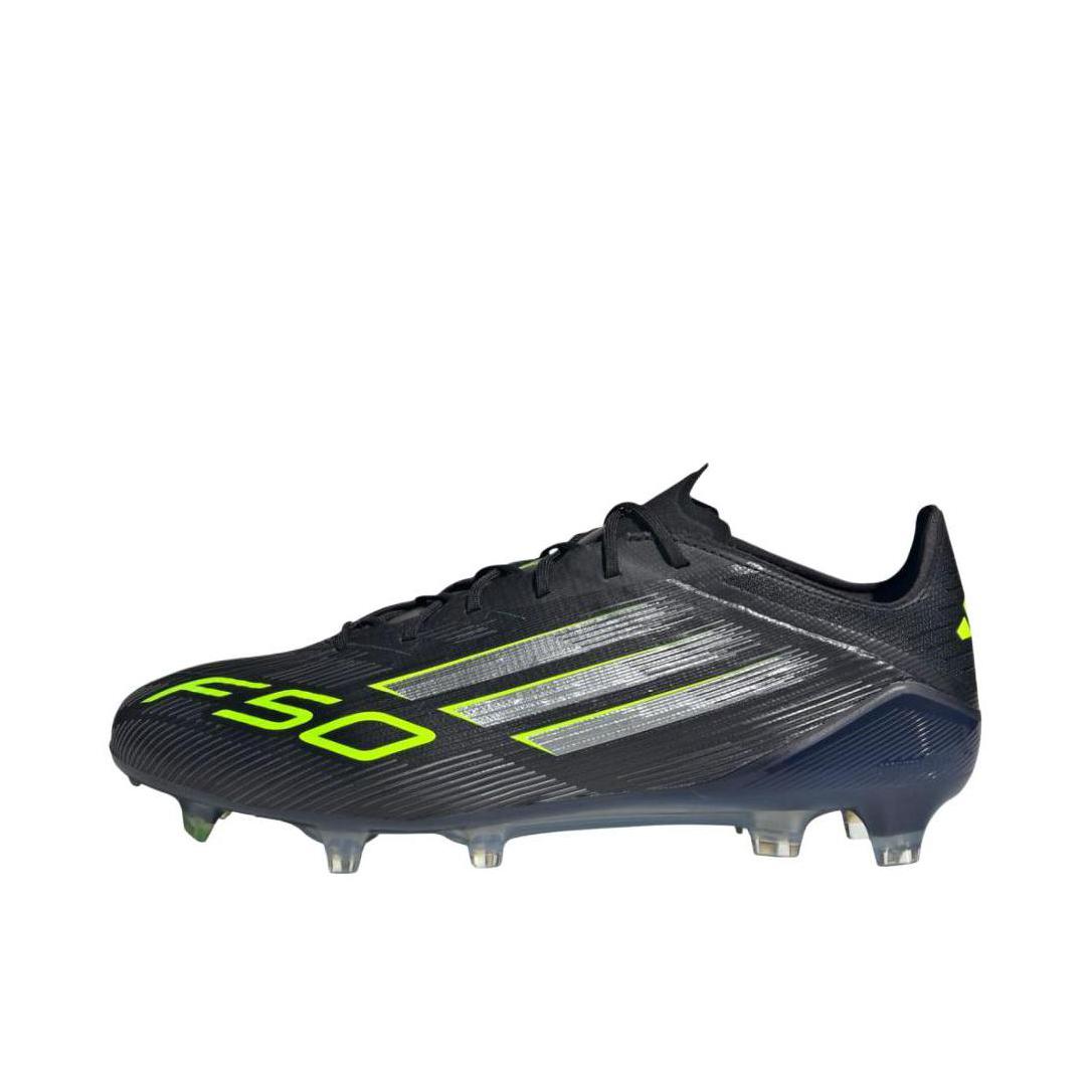 推荐商品：adidas F50 Elite FG 足球鞋 顶级胶质长钉天然硬草地耐用支撑 黑色/绿色