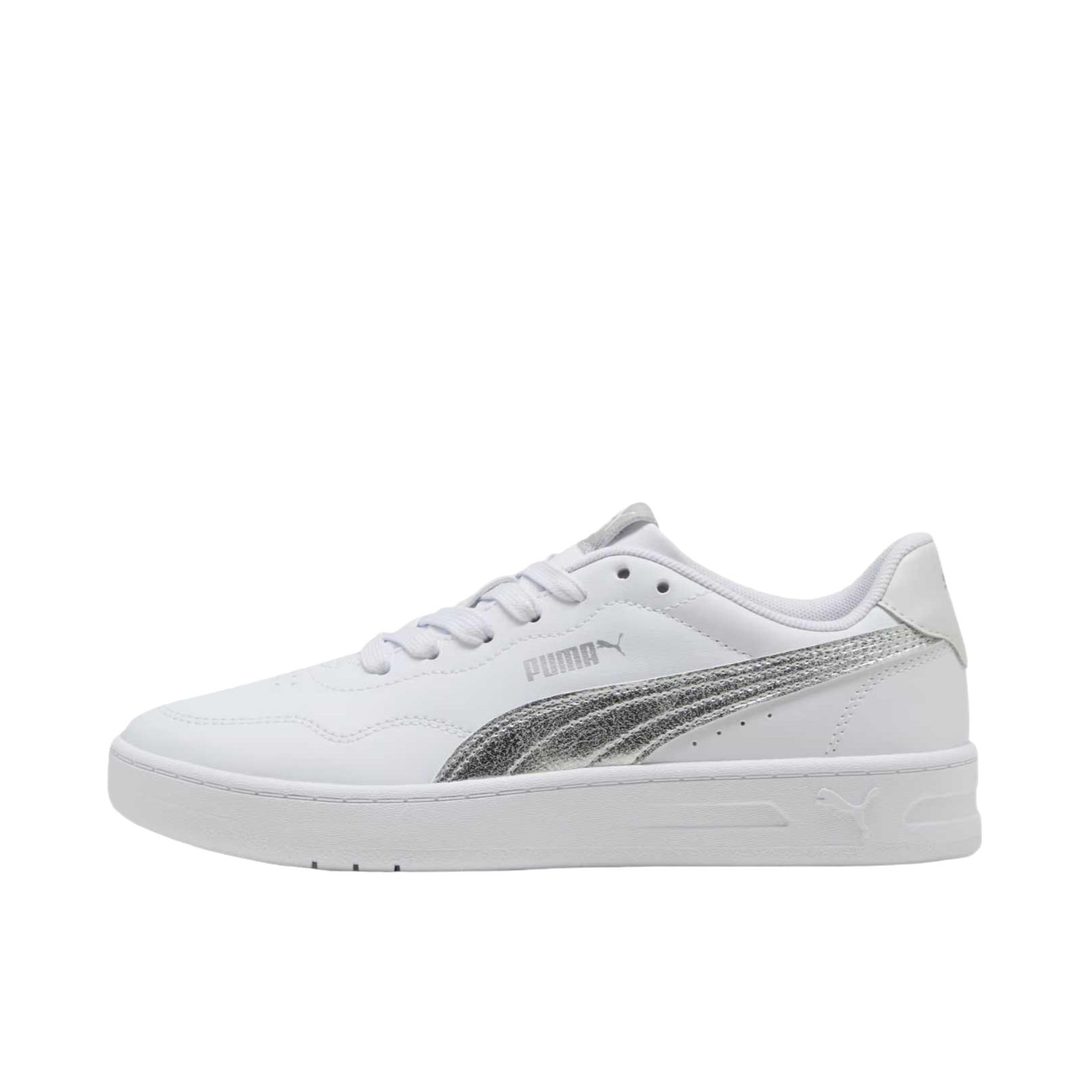 推荐商品：Puma/彪马 Court Lally Skye 板鞋 防滑耐磨低帮支撑圆头 PUMA白色/PUMA银色