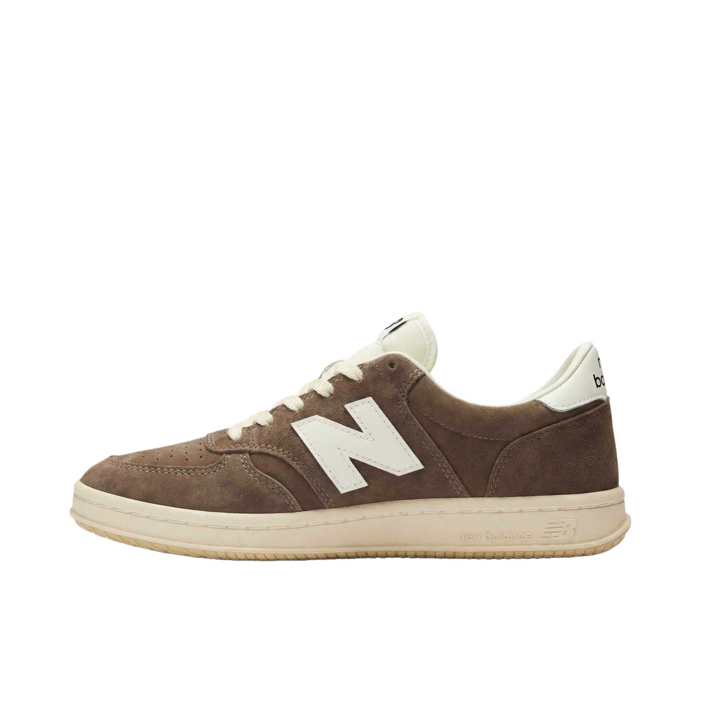 推荐商品：New Balance T500 防滑耐磨 舒适简约 复古 休闲百搭 板鞋 D宽/棕色/米色