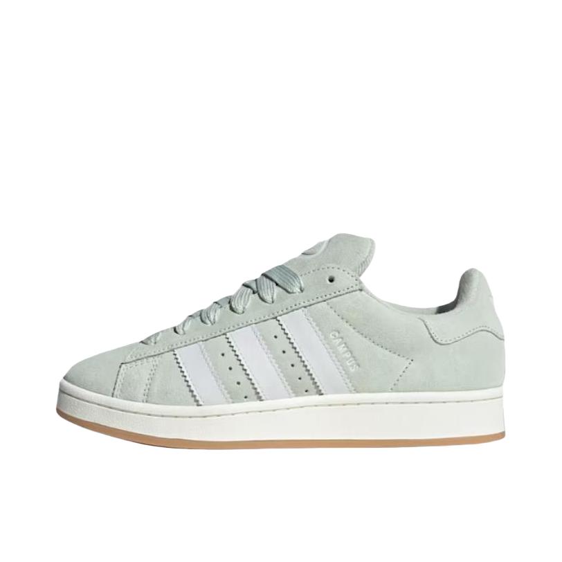 推荐商品：adidas Originals Campus 00s 板鞋 面包鞋 复古缓震透气轻便薄底贴合耐穿圆头包裹性平跟支撑 绿色/象牙白