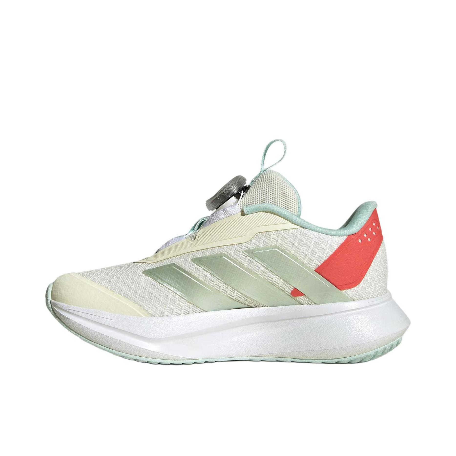 推荐商品：adidas DURAMO SL2 HABU 运动休闲鞋 旋转按钮跑步训练 大童/汉玉白/金属亚麻绿/柔和浅猩红