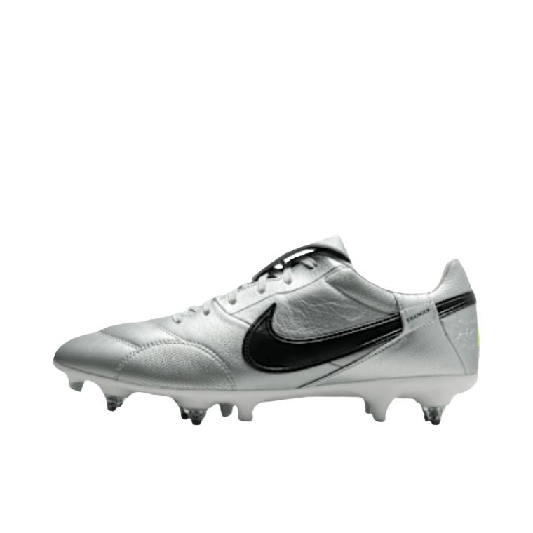 推荐商品：Nike Premier 3 SG 足球鞋 金属长钉运动防滑 金属银