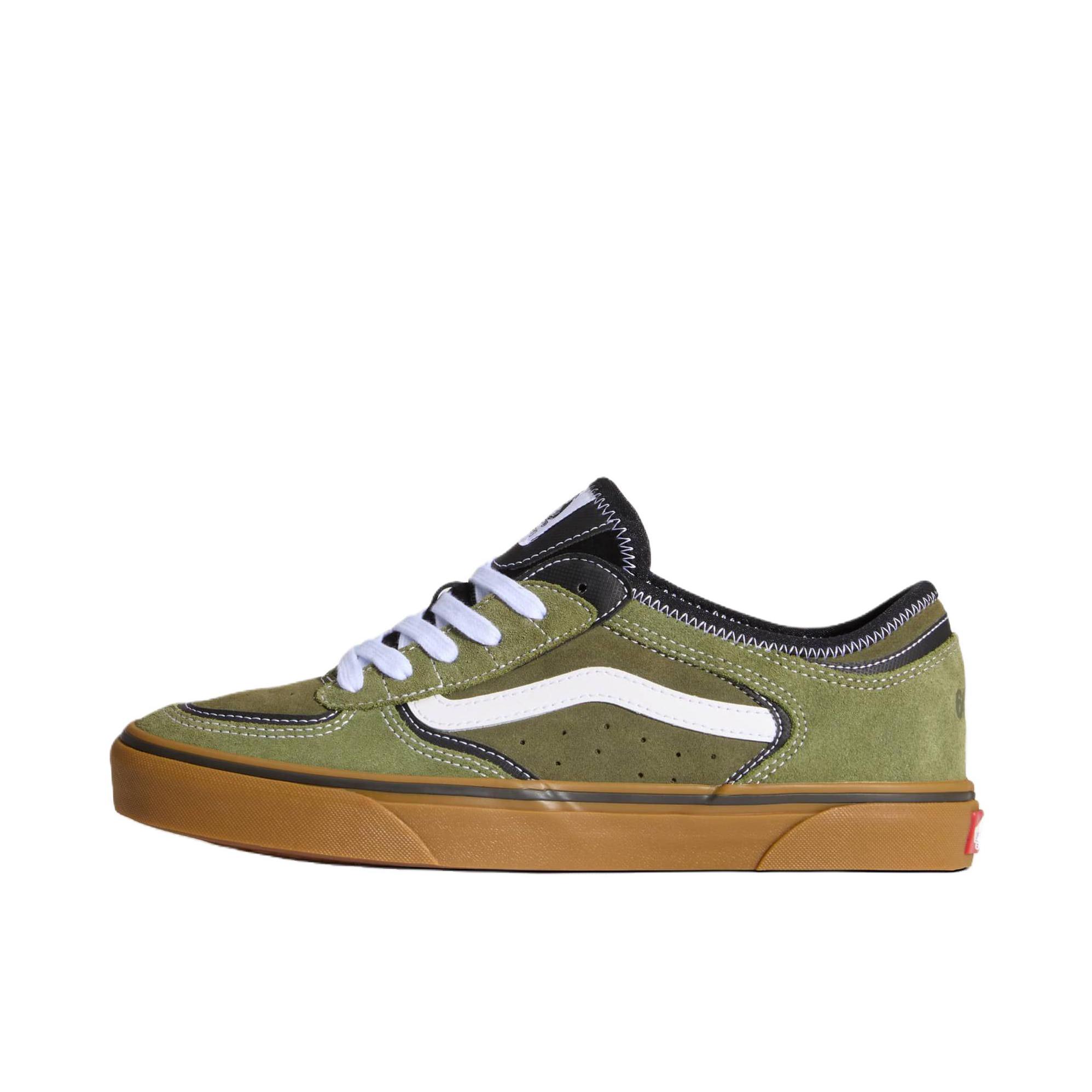 推荐商品：Vans/范斯 Rowley Classic 防滑耐磨 舒适轻便 减震 简约百搭 潮流复古 运动休闲鞋 橄榄绿/白色